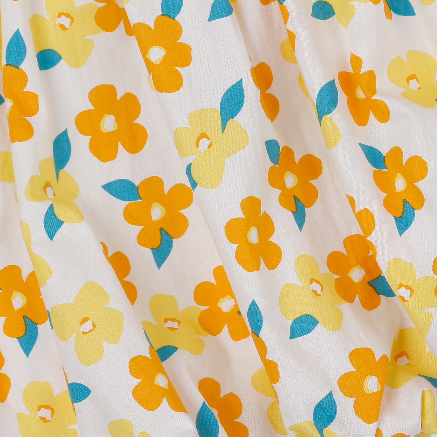 Bộ quần áo 2 dây bé gái KidsPlaza in hoa M23H (Vàng)  hình 4