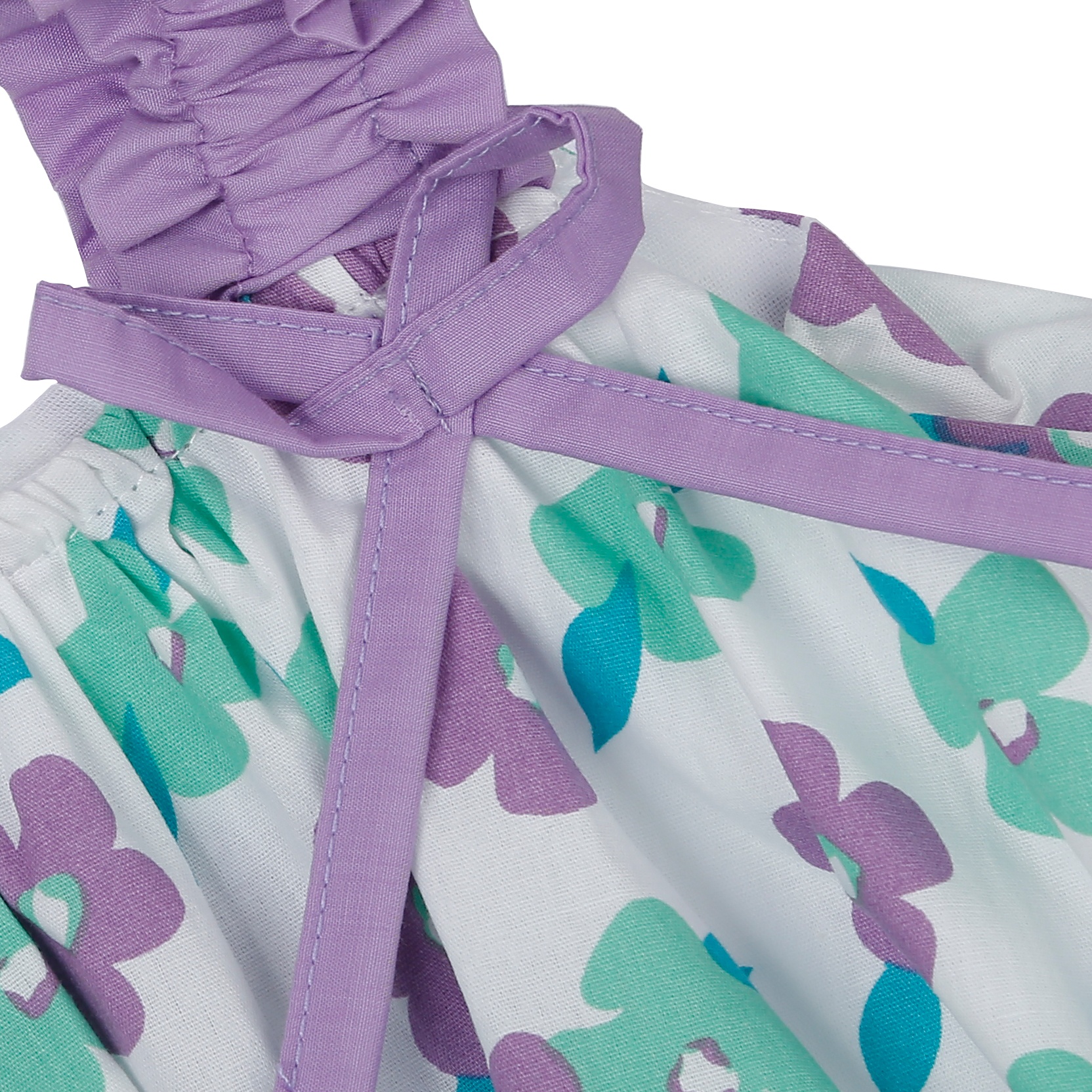 Bộ quần áo 2 dây bé gái KidsPlaza in hoa M23H (Xanh tím) hình 4