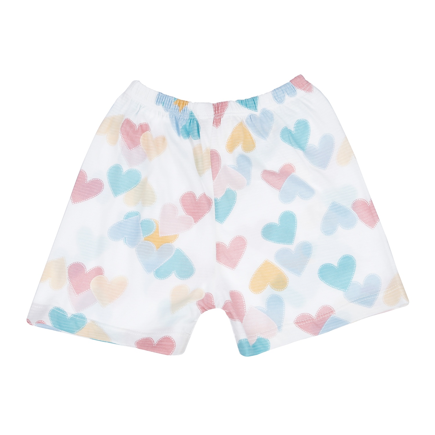 Bộ quần áo ba lỗ bé gái KidsPlaza kẻ tim M23H (Trắng)  hình 4