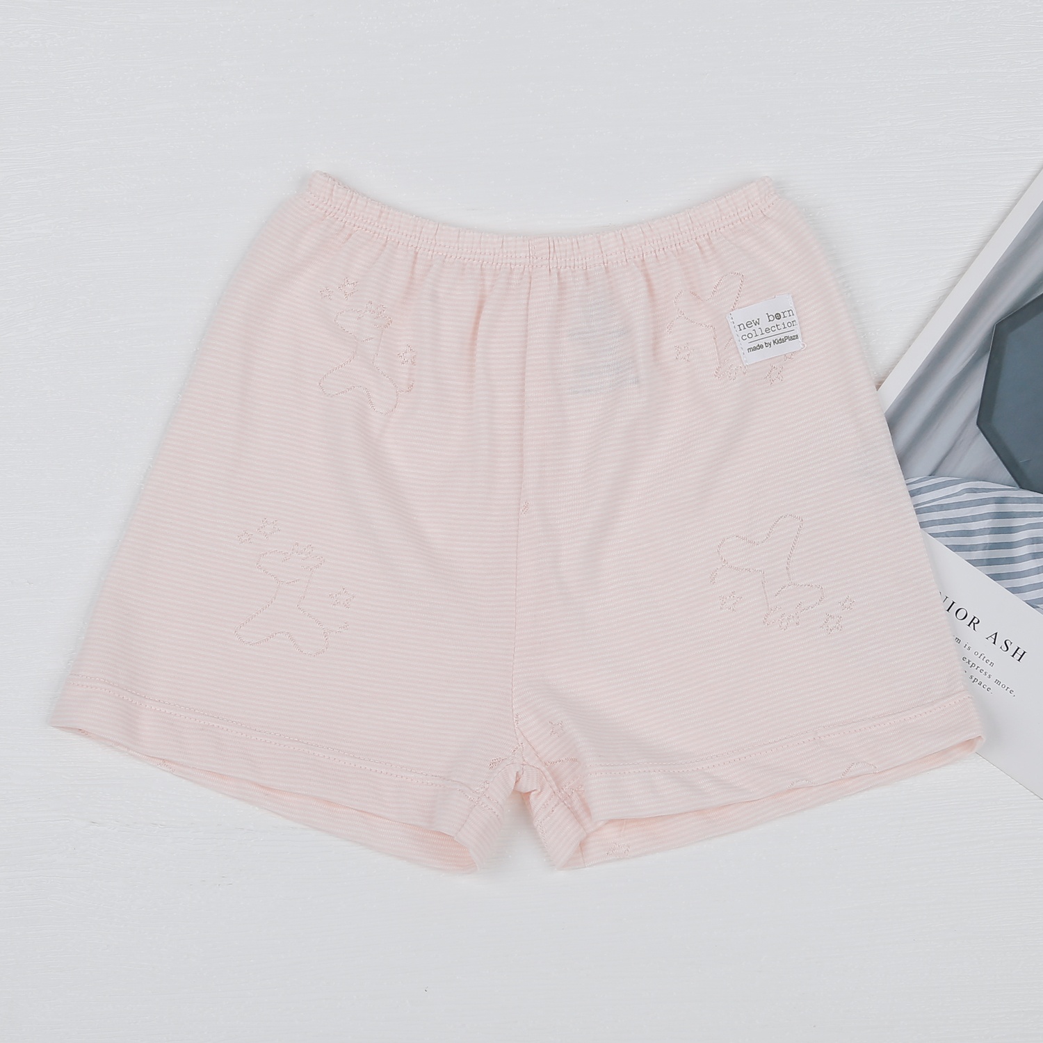 Bộ quần áo bé gái cộc tay KidsPlaza cài giữa in hươu hồng HN23H   hình 3