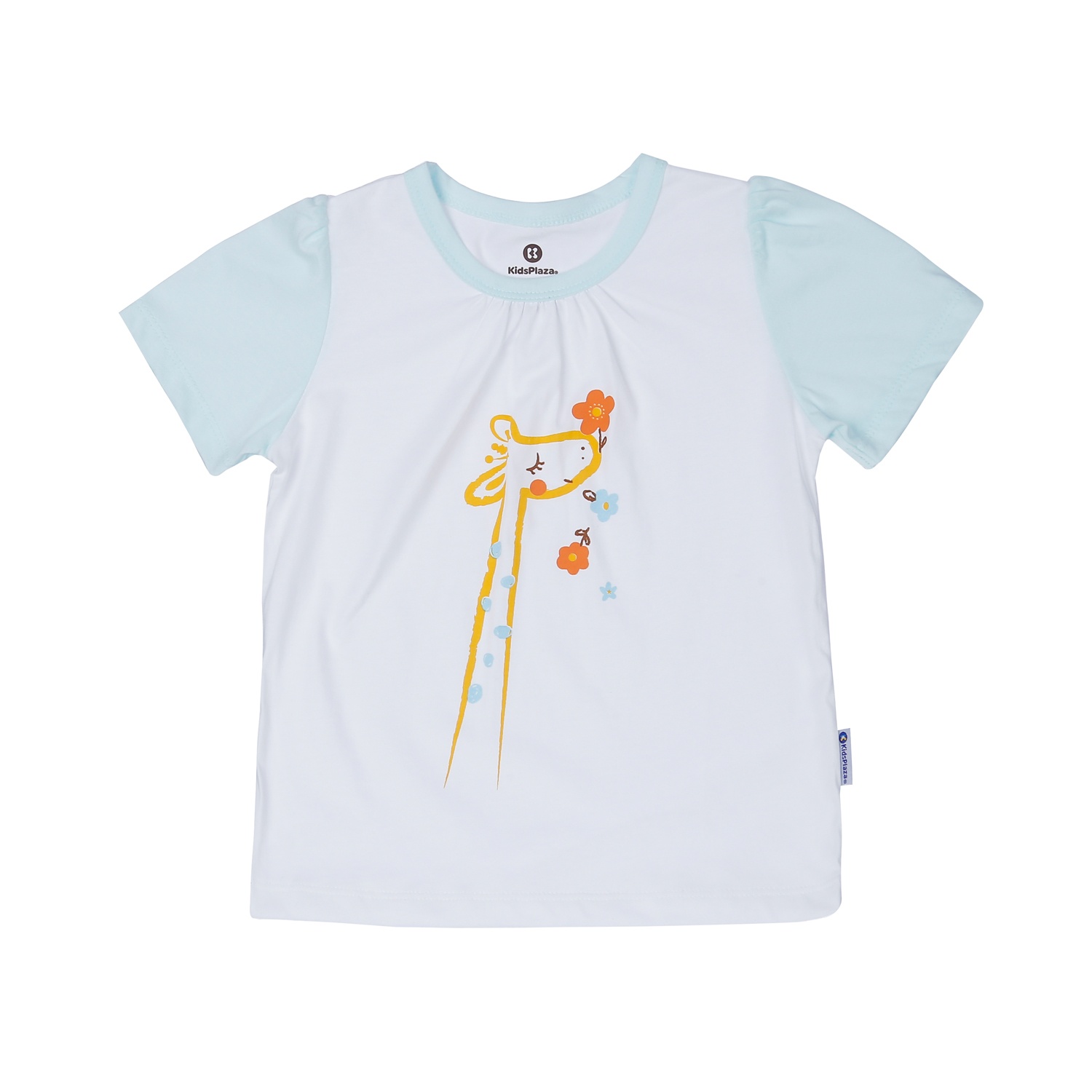 Bộ quần áo bé gái cộc tay KidsPlaza in hươu M23H (Trắng xanh) hình 2