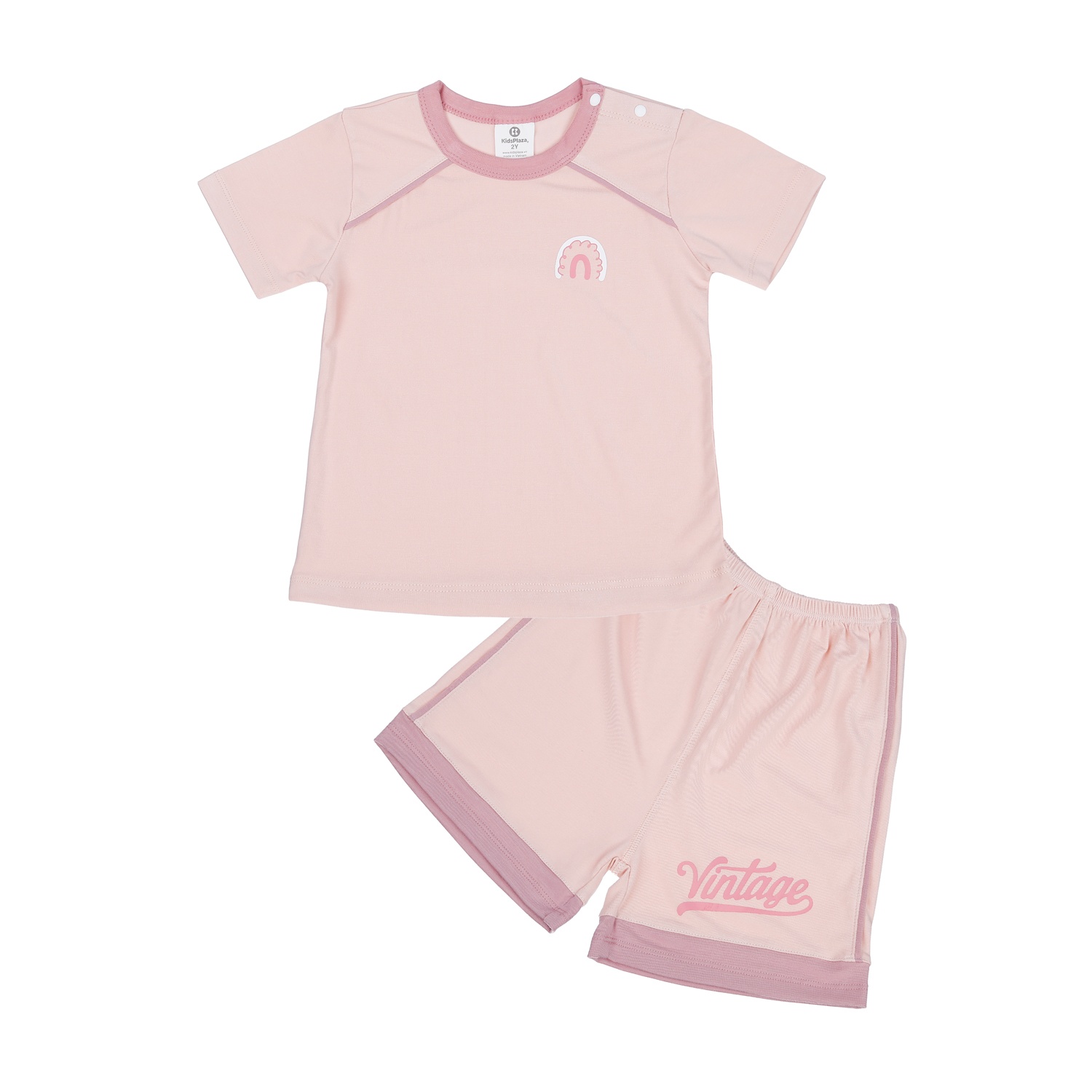  Bộ quần áo bé gái Kids Plaza Otis ND23H (Hồng) hình 1