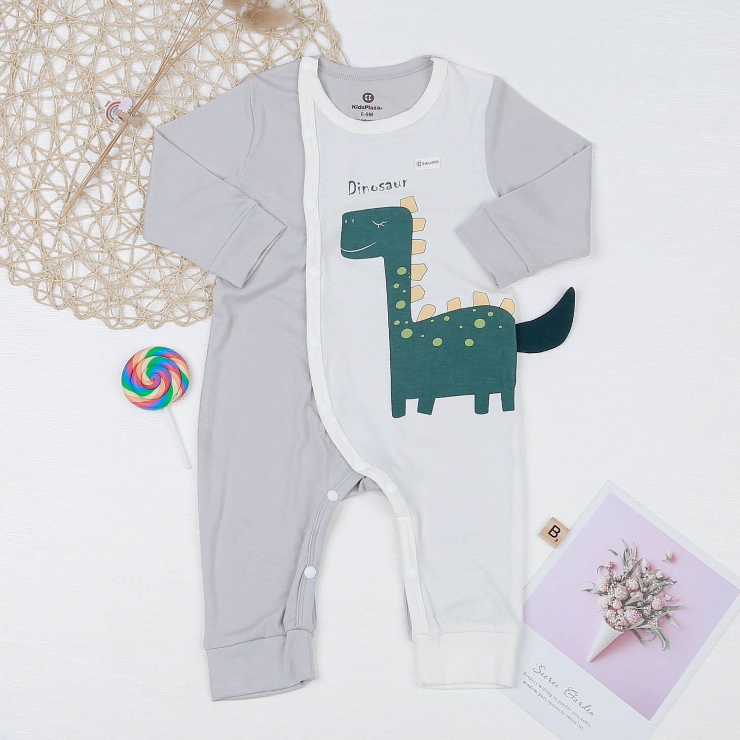 Body cho bé trai KidsPlaza in hình khủng long M22D hình 1