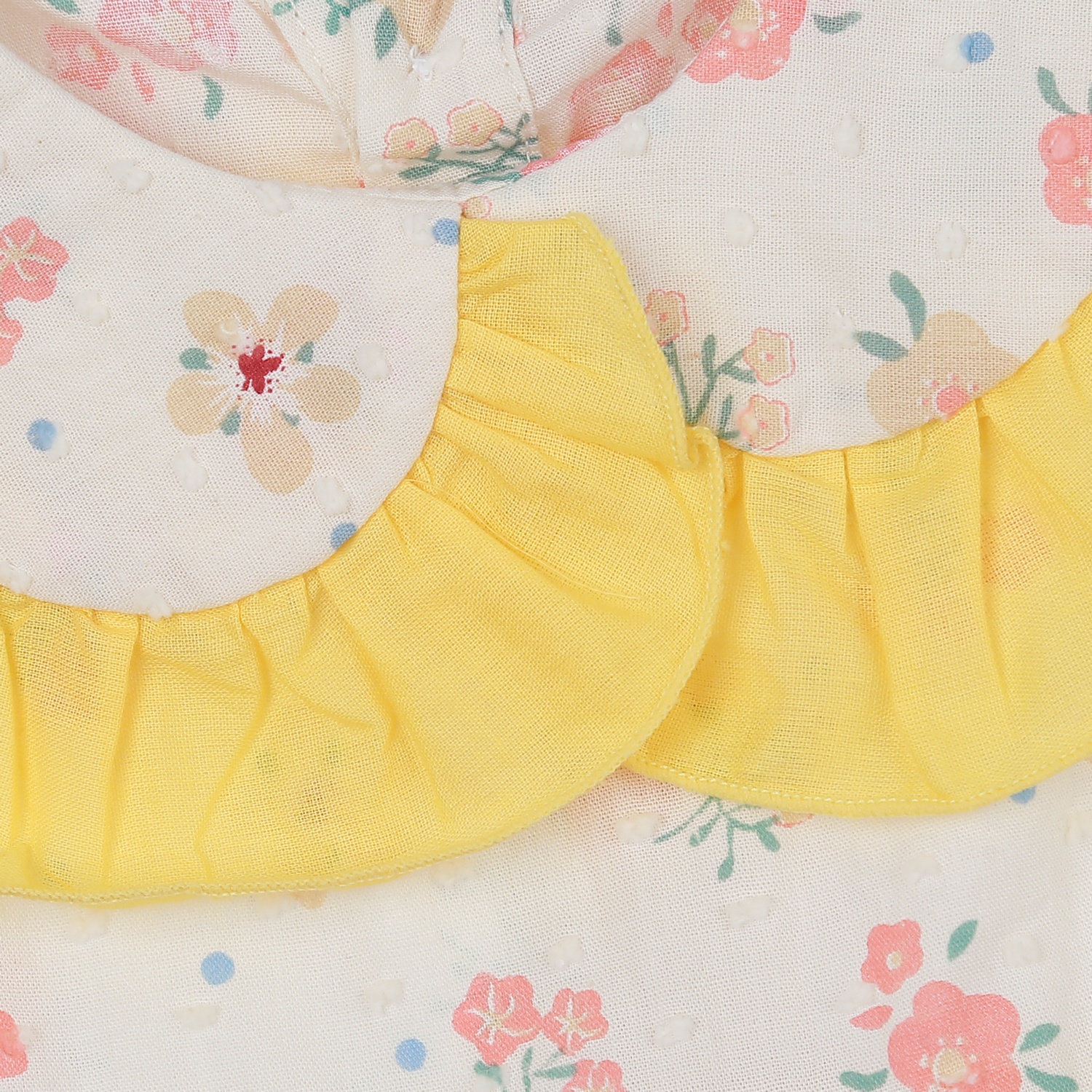 Váy bé gái Kidslaza cổ bèo in hoa HN23H (Vàng)