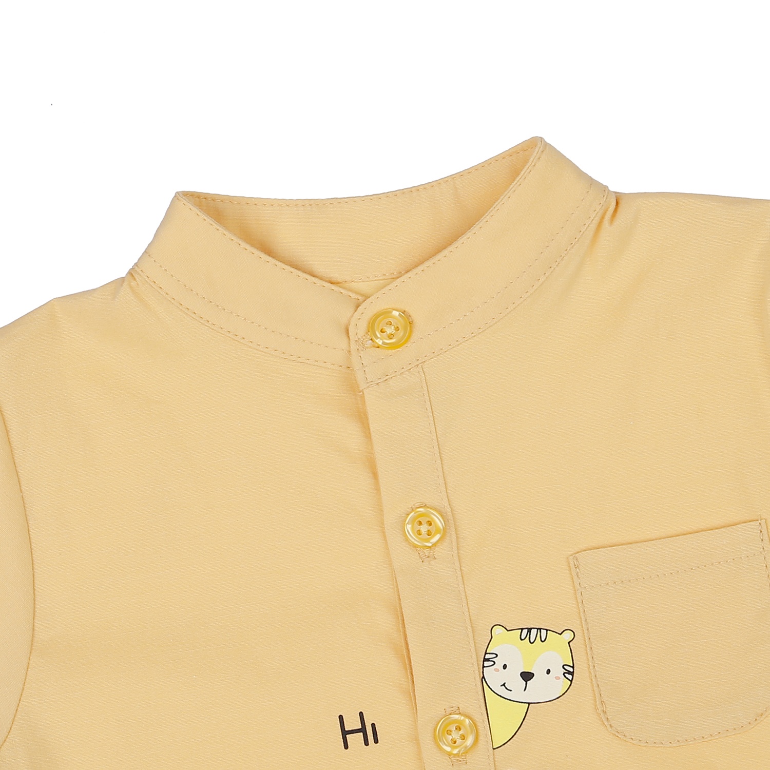 Áo bé trai KidsPlaza áo sơ mi in thú HN23H (Vàng) hình 3