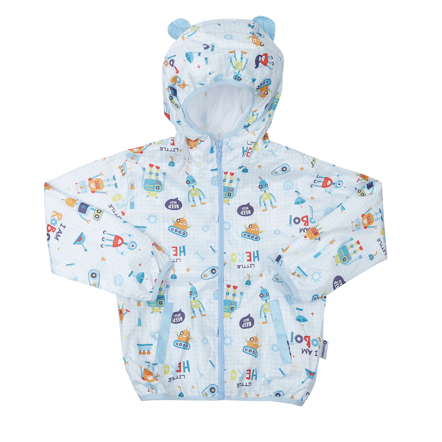 Áo gió bé trai KidsPlaza in robot M23T (Trắng) hình 1