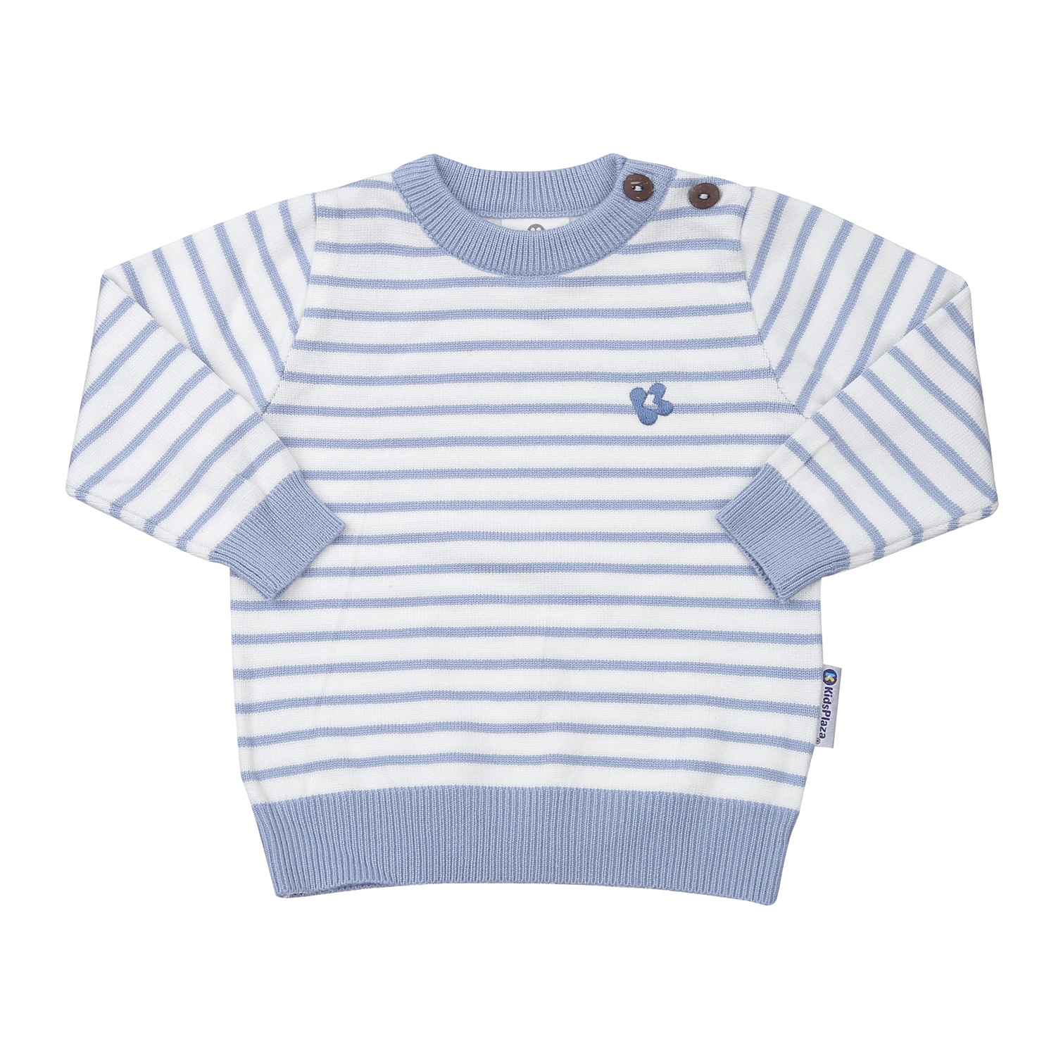 Áo len bé trai cài vai KidsPlaza HQ ND23D (Kẻ Xanh) hình 1