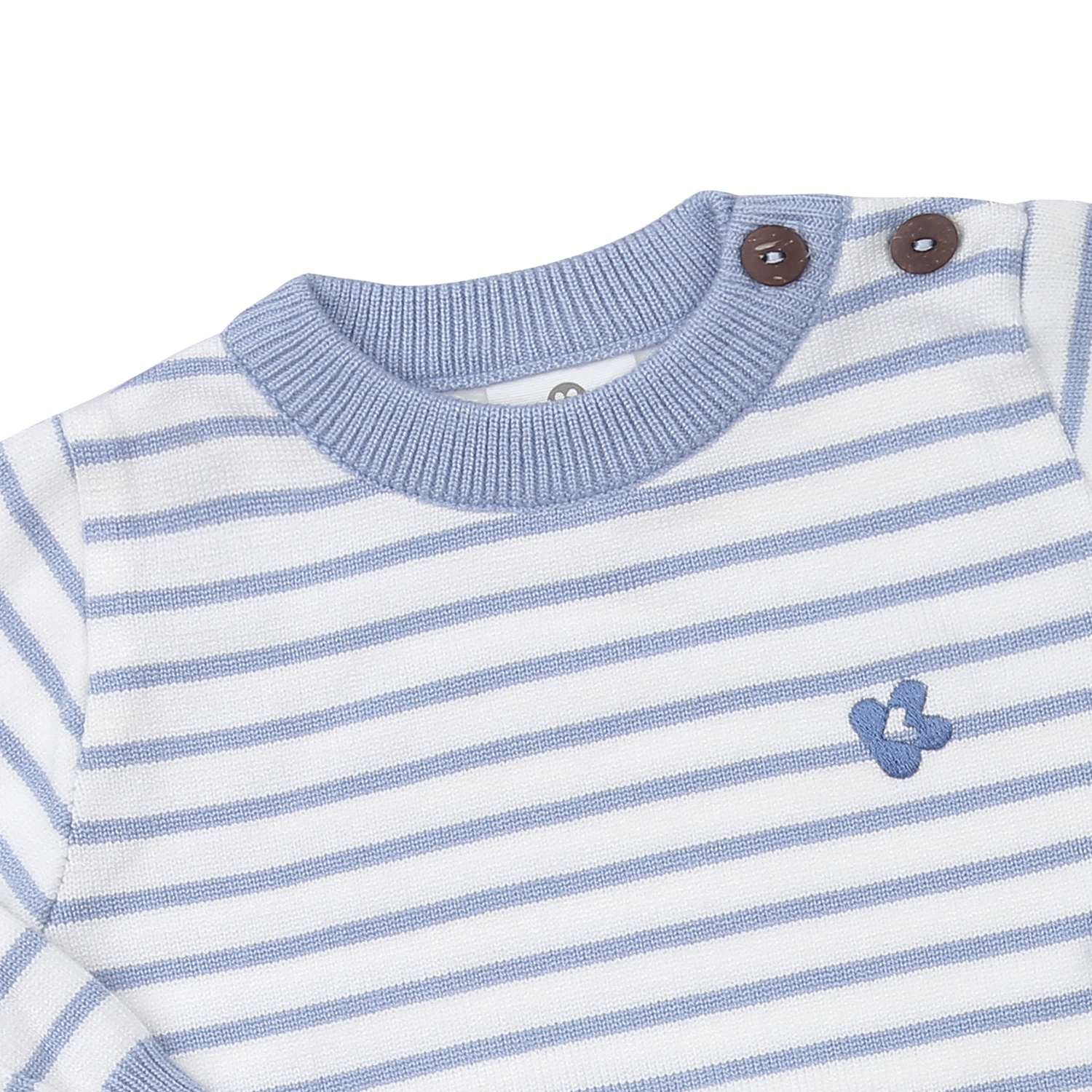 Áo len bé trai cài vai KidsPlaza HQ ND23D (Kẻ Xanh) hình 2