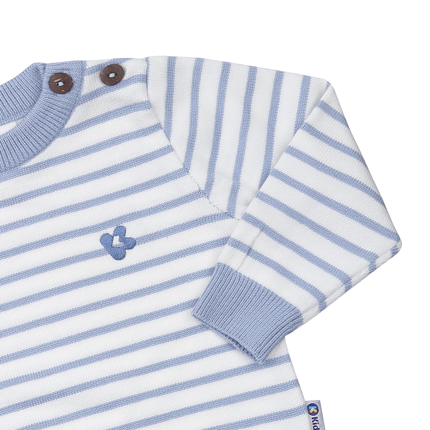 Áo len bé trai cài vai KidsPlaza HQ ND23D (Kẻ Xanh) hình 3