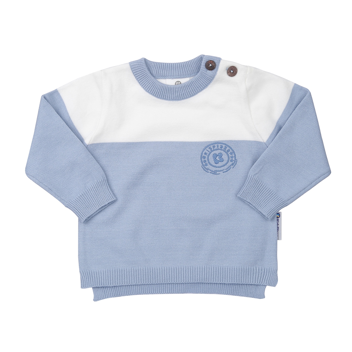 Áo len bé trai cài vai KidsPlaza HQ ND23D (Xanh)