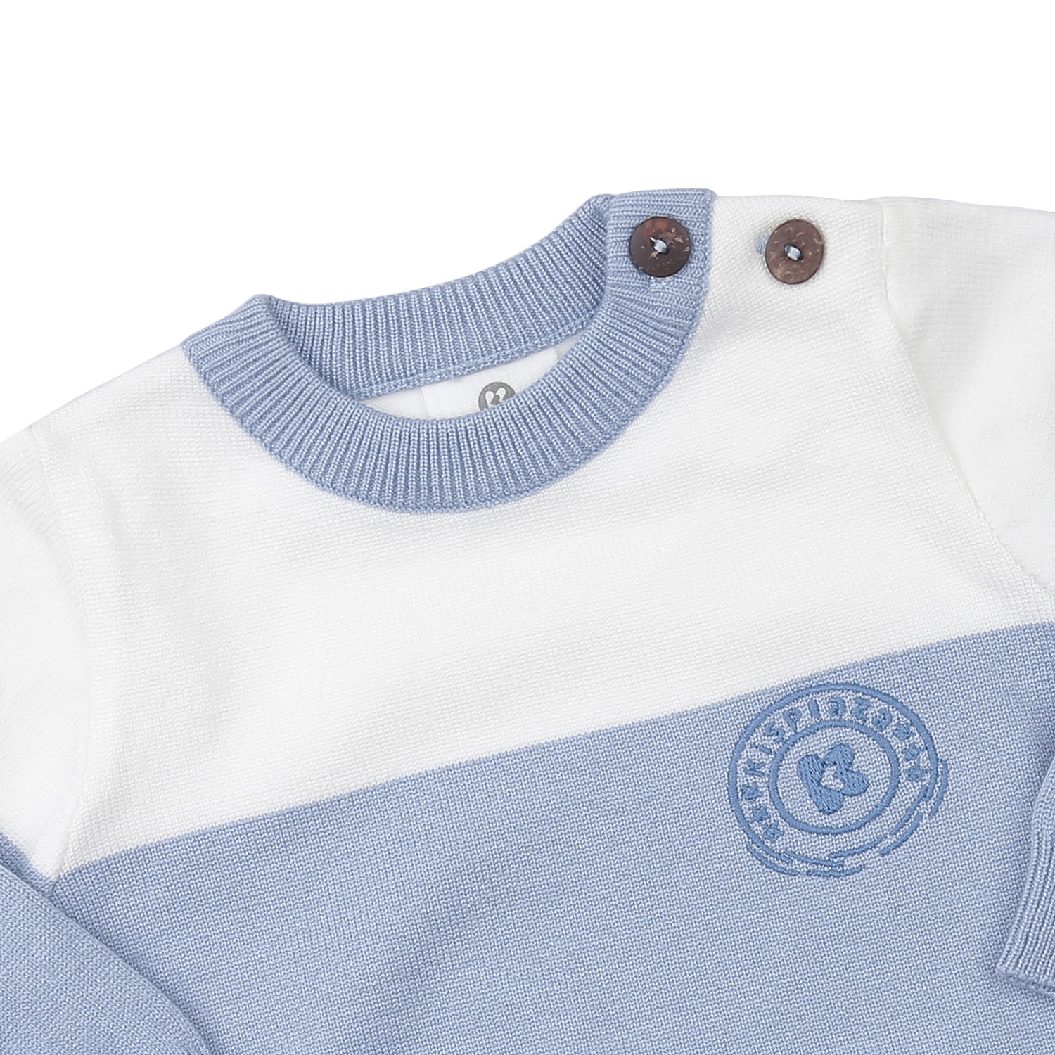 Áo len bé trai cài vai KidsPlaza HQ ND23D (Xanh)