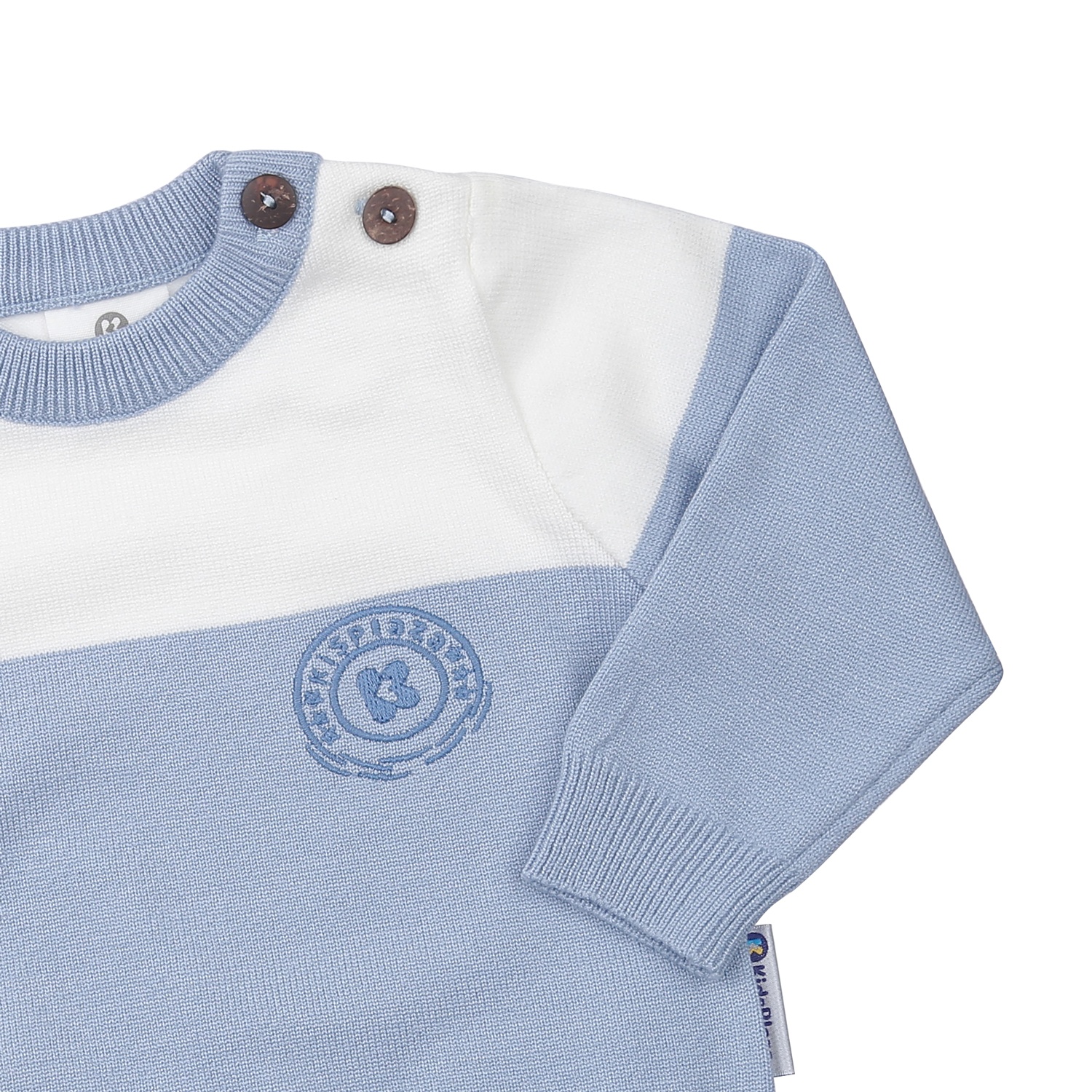 Áo len bé trai cài vai KidsPlaza HQ ND23D (Xanh)