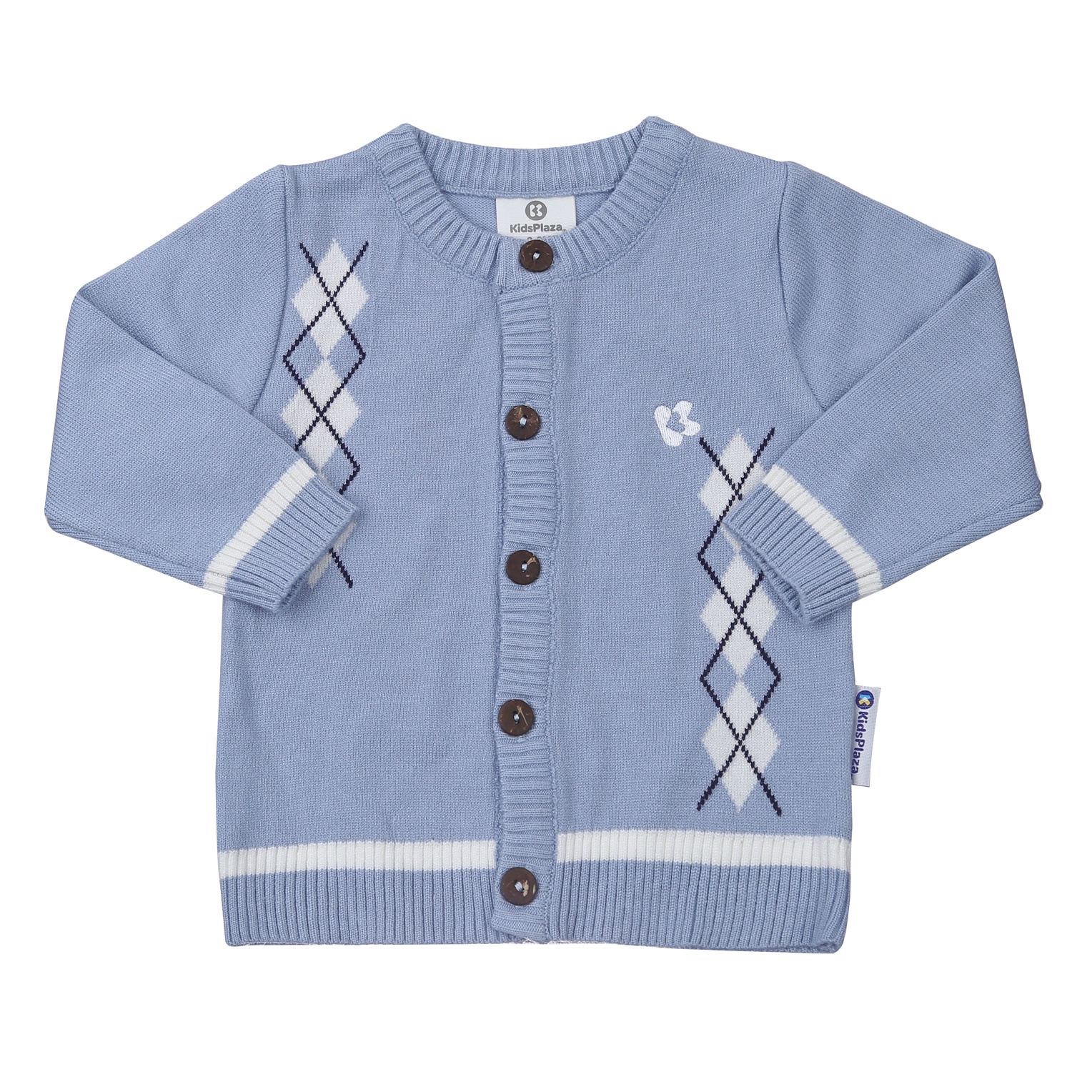 Áo len cài giữa bé trai KidsPlaza HQ ND23D (Xanh)