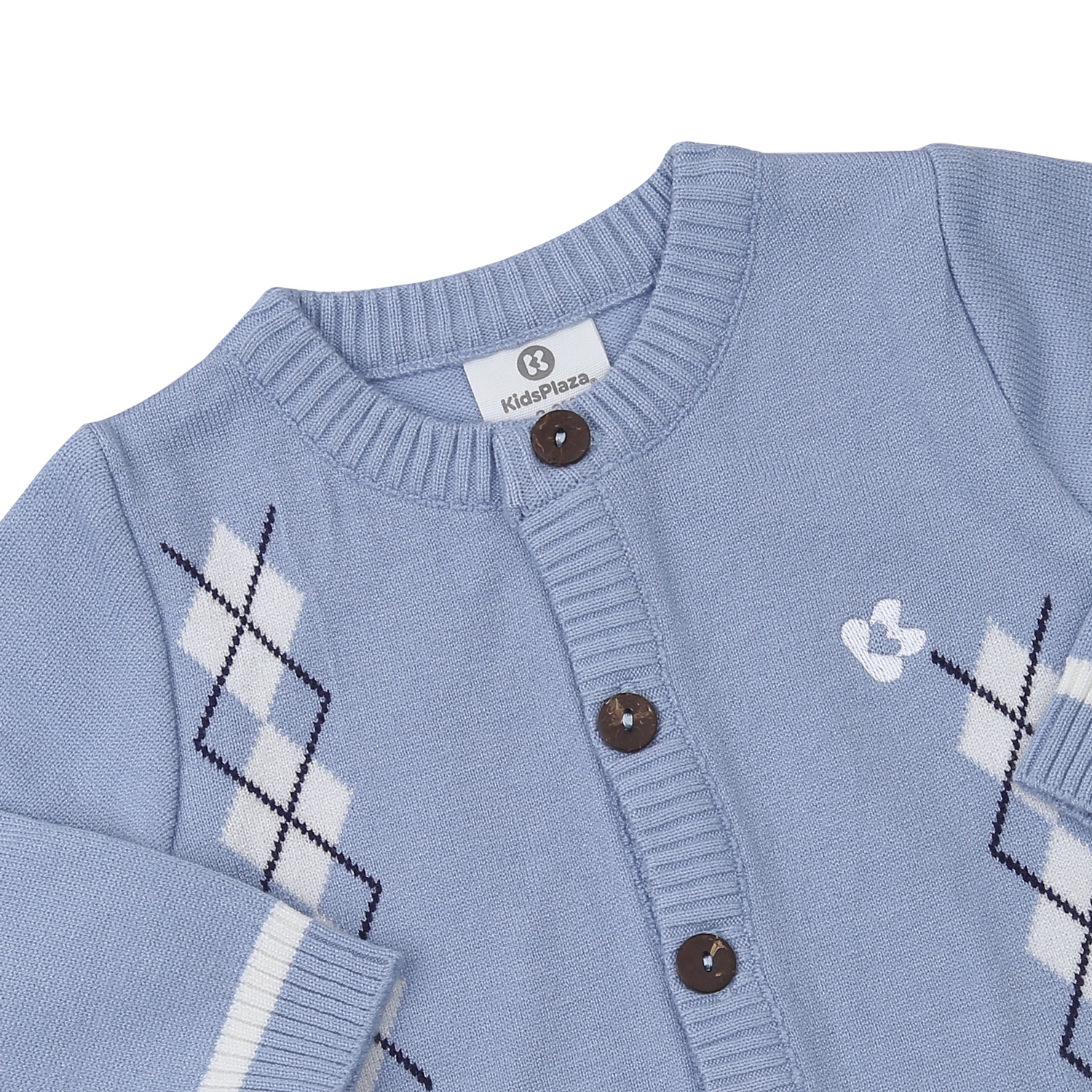 Áo len cài giữa bé trai KidsPlaza HQ ND23D (Xanh)