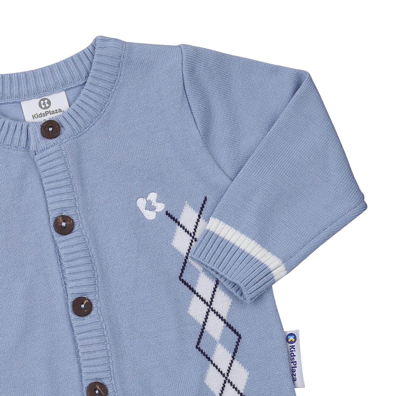 Áo len cài giữa bé trai KidsPlaza HQ ND23D (Xanh)