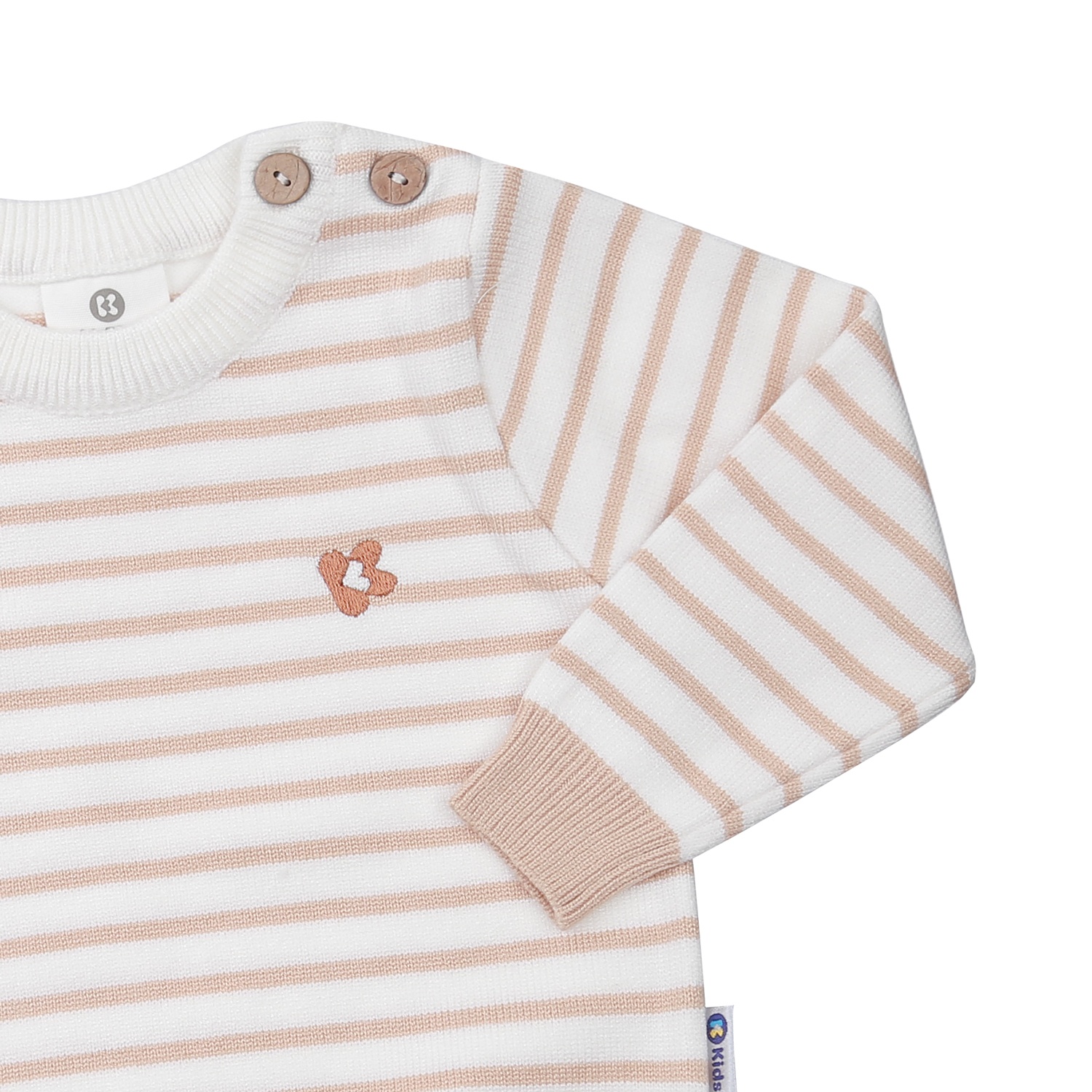 Áo len cài vai bé trai KidsPlaza ND23D (Kẻ Nâu) hình 2