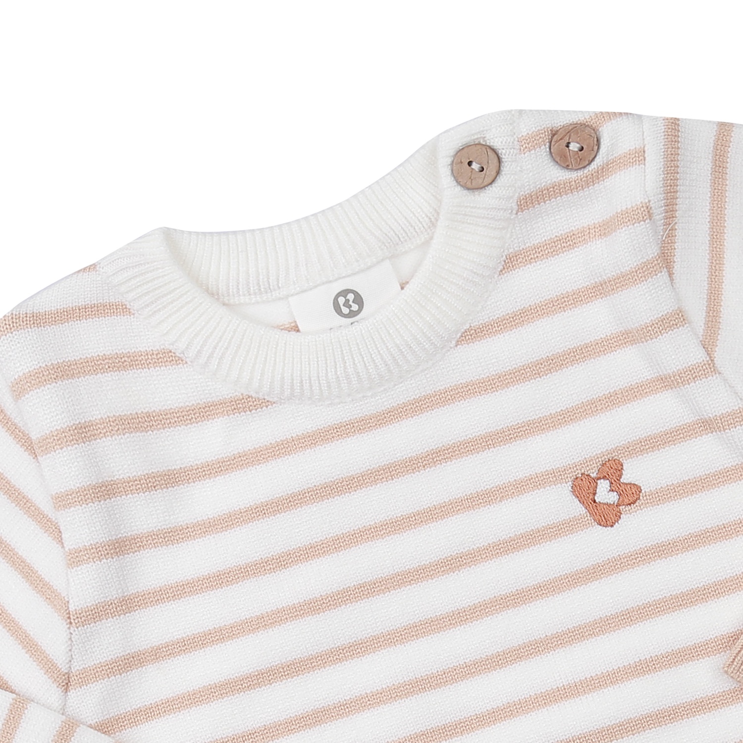 Áo len cài vai bé trai KidsPlaza ND23D (Kẻ Nâu) hình 3