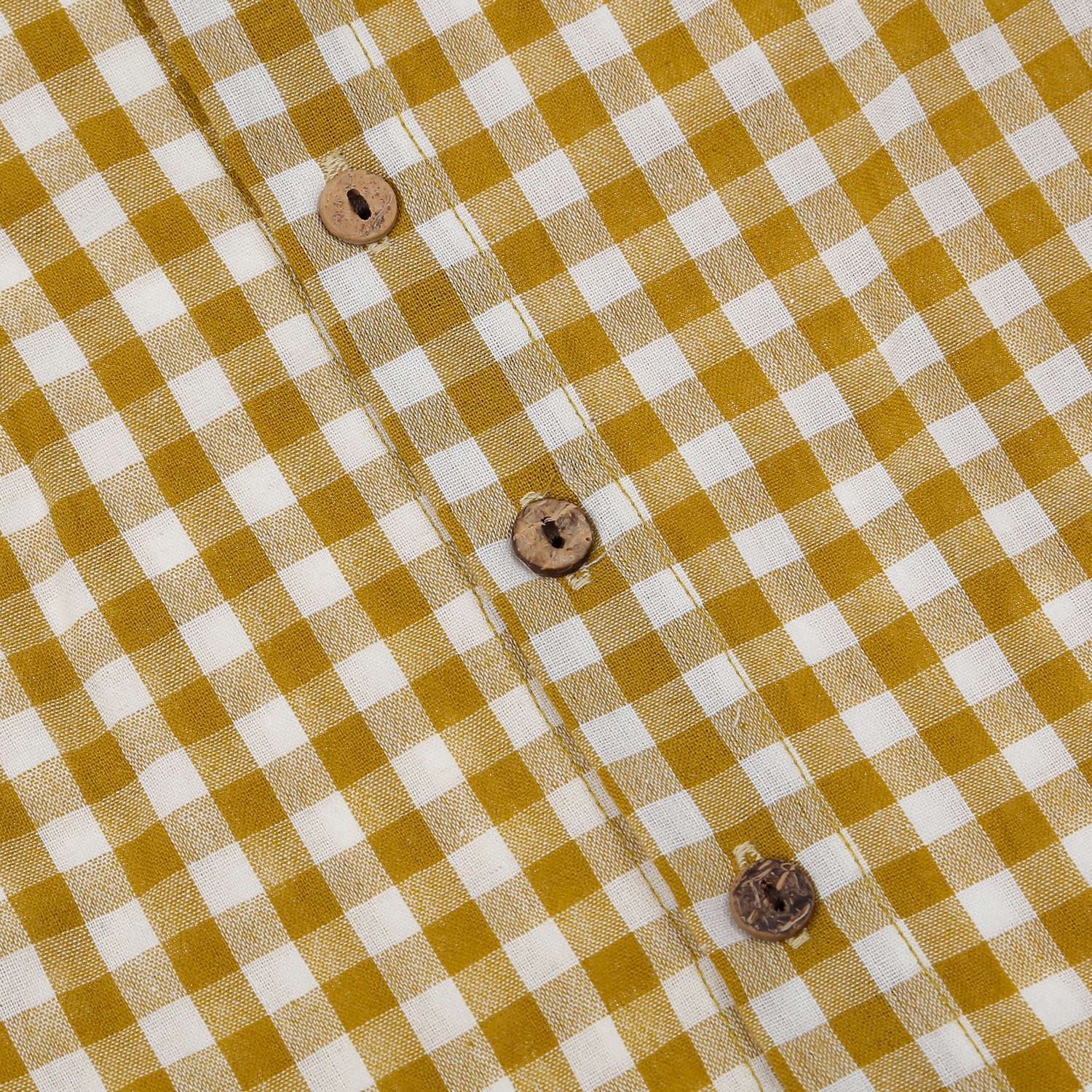 Bộ quần áo bé trai KidsPlaza sơ mi kẻ quần 2 dây M23H (Vàng be) hình 6