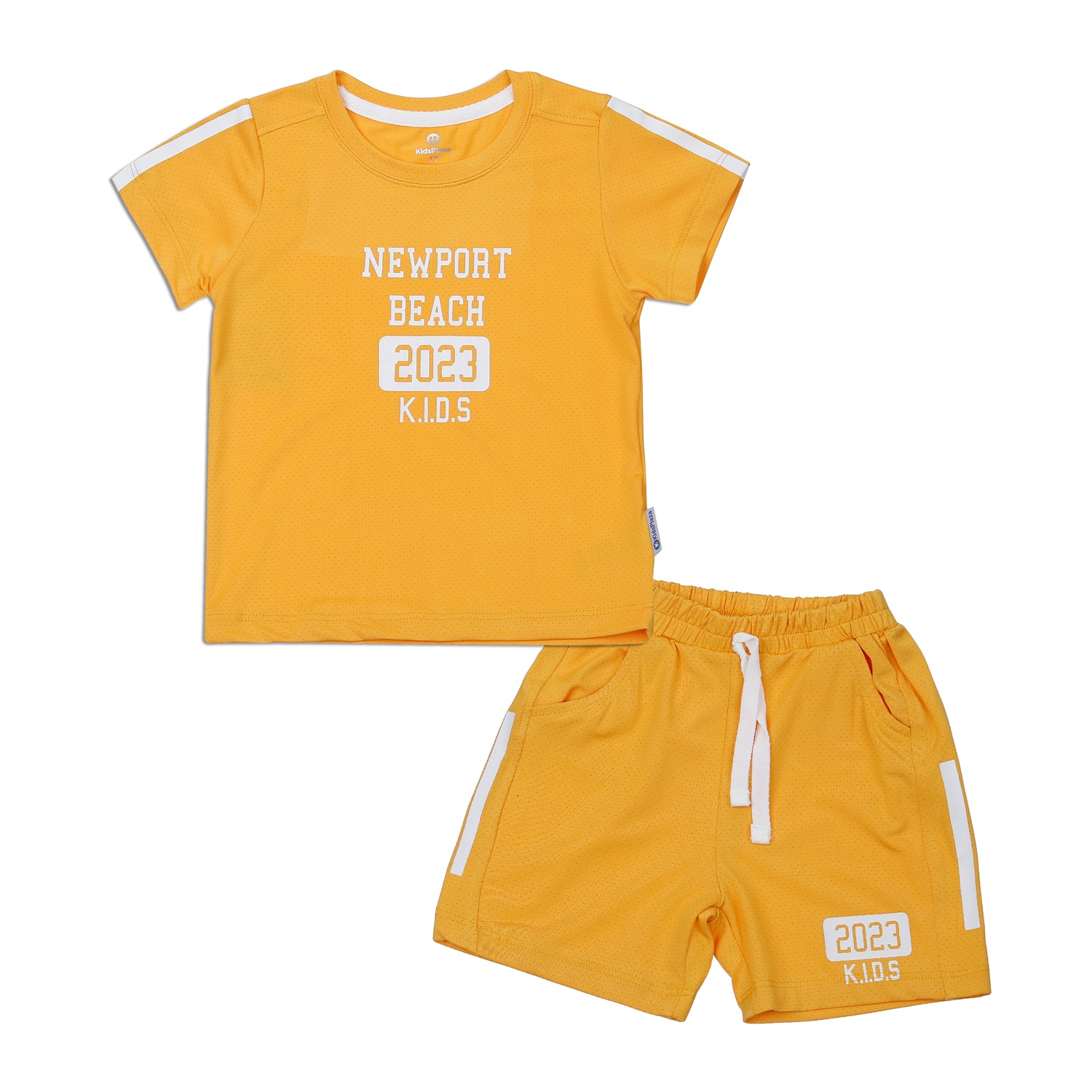 Bộ quần áo cộc tay bé trai KidsPlaza in Active 2023 (Vàng) VY23H hình 1