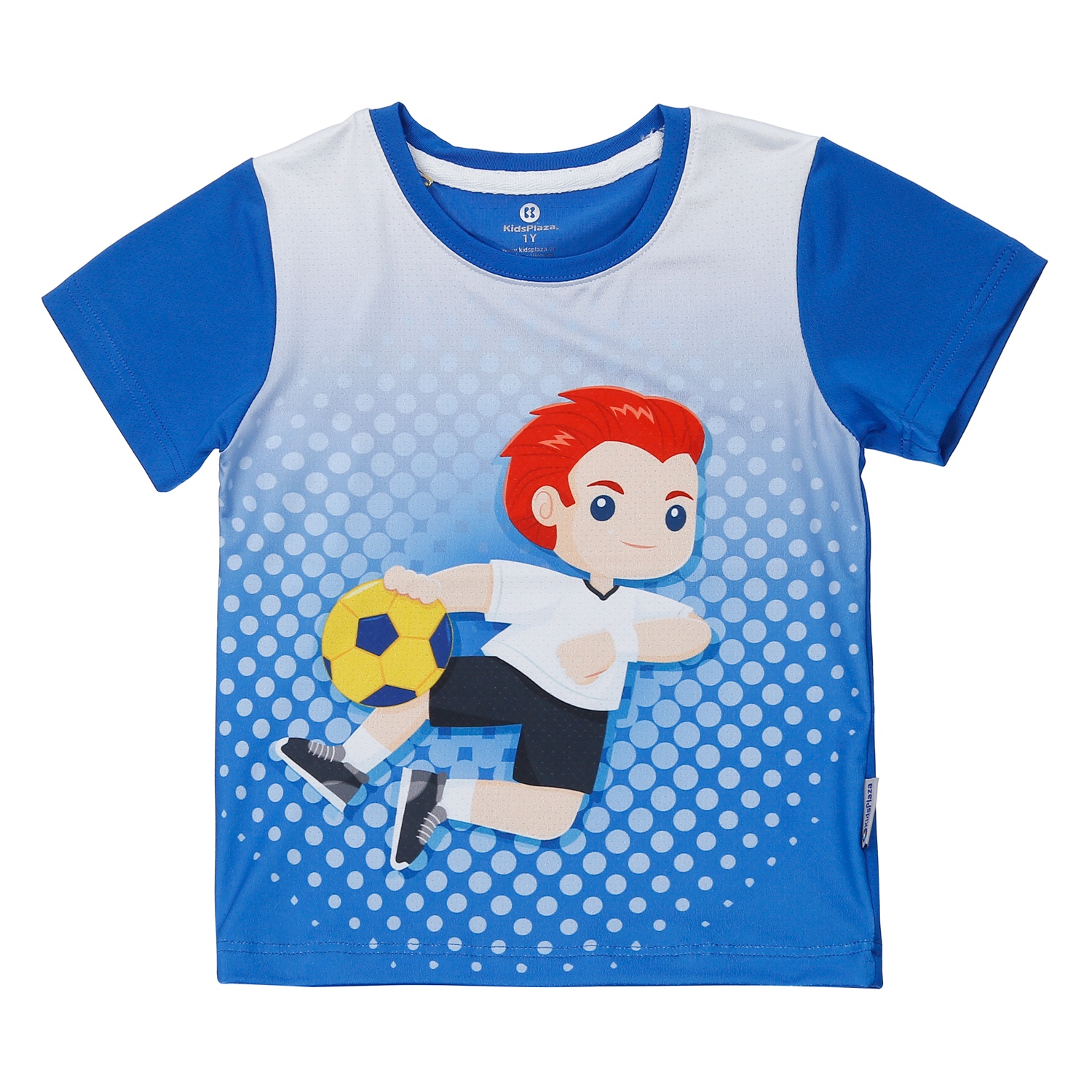 Bộ quần áo cộc tay bé trai KidsPlaza in hình cầu thủ VY23H (Xanh) hình 2