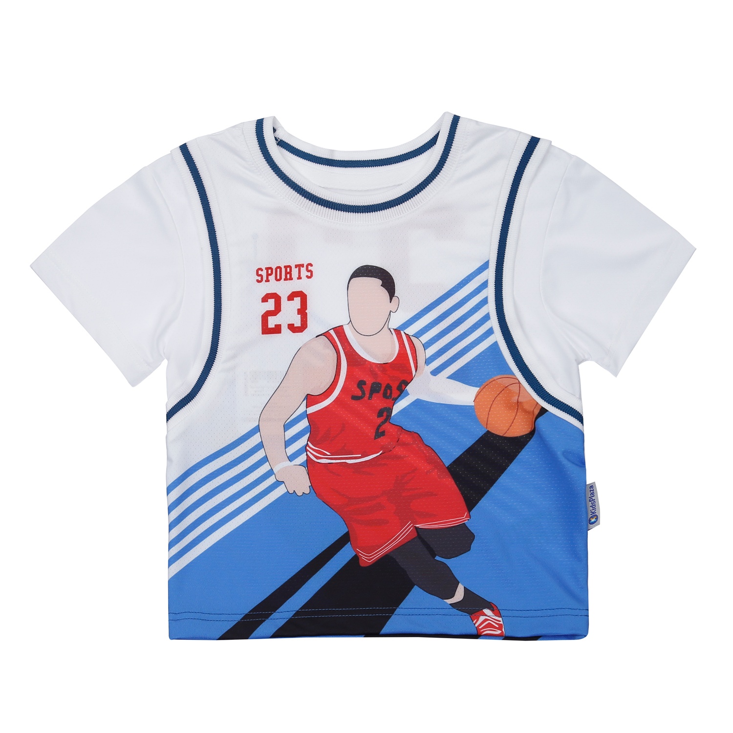 Bộ quần áo cộc tay KidsPlaza activesport23 VY23H (Trắng xanh)