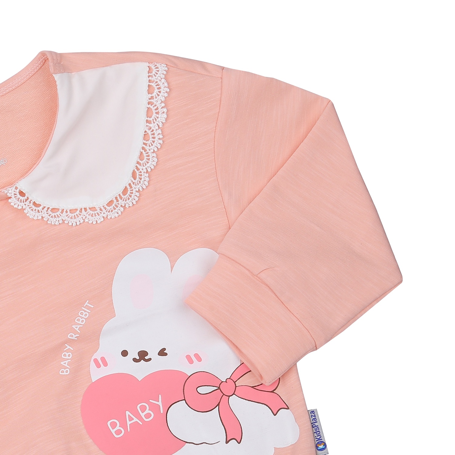 Bộ quần áo dài tay bé gái KidsPlaza in thỏ baby VY23T (Hồng) hình 5