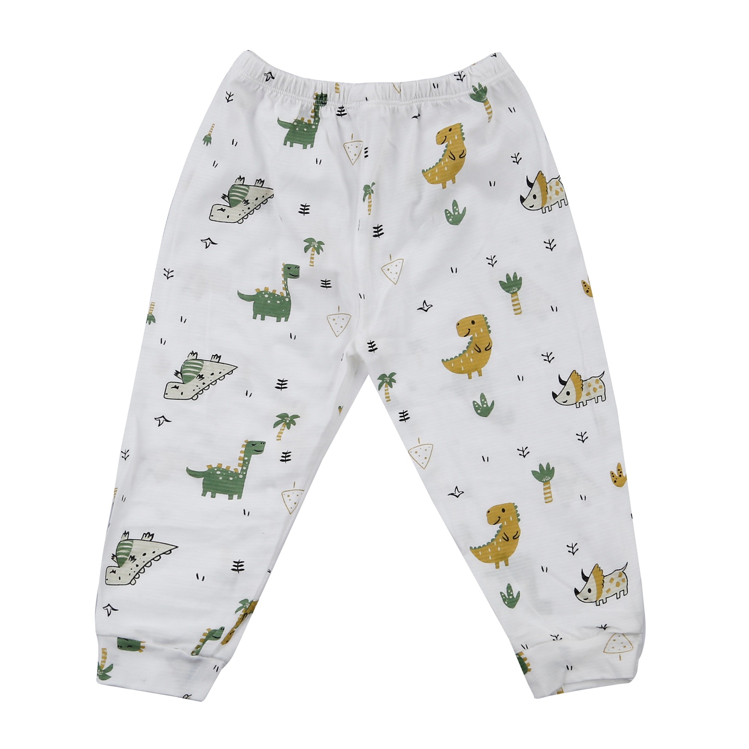 Bộ quần áo dài tay bé trai KidsPlaza in hình khủng long M23T (Trắng) hình 5