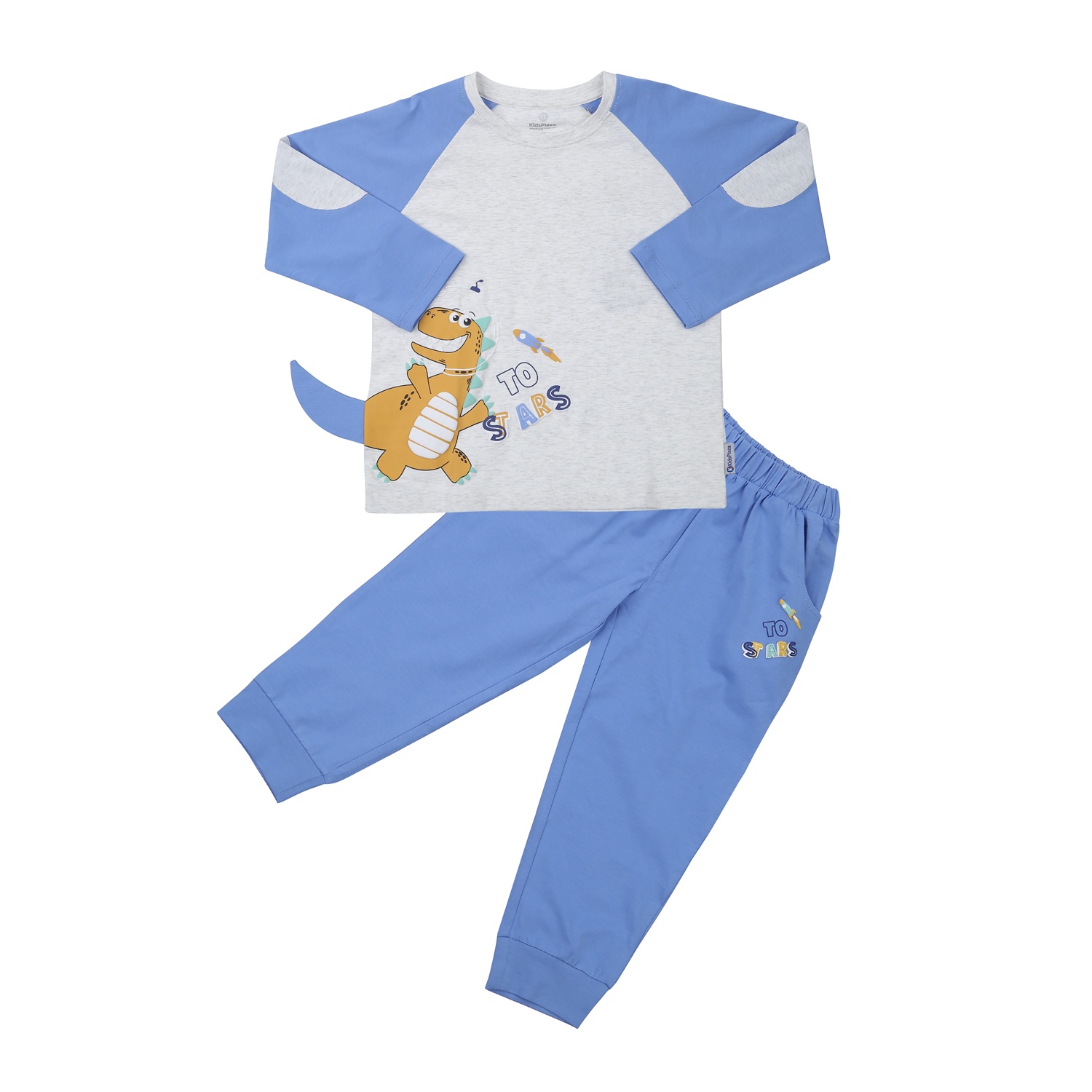 Bộ quần áo dài tay bé trai KidsPlaza in khủng long TT23T (Xanh biển) hình 1