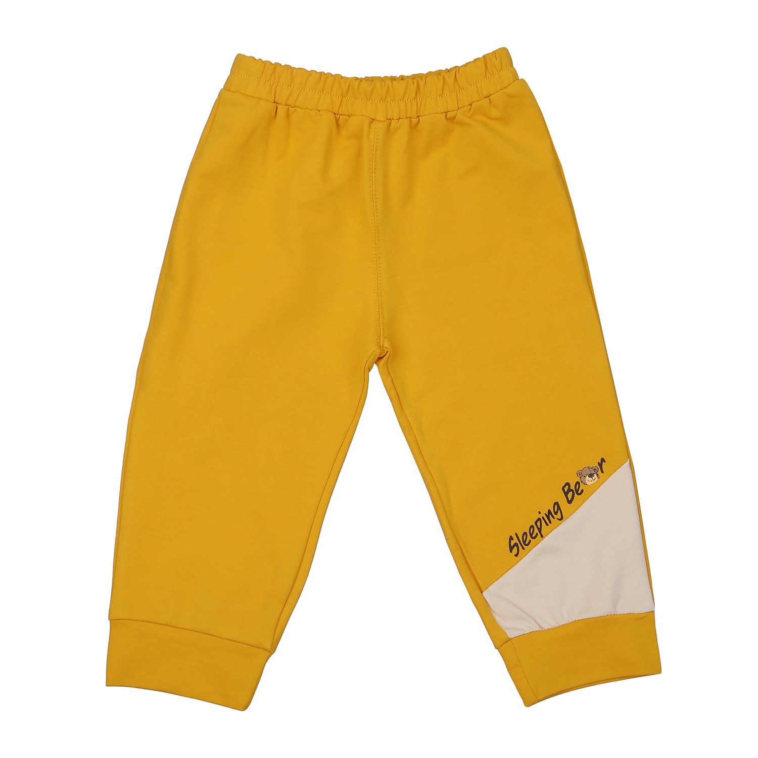 Bộ quần áo dài tay cho bé trai KisPlaza in hình gấu VY23T (Vàng)