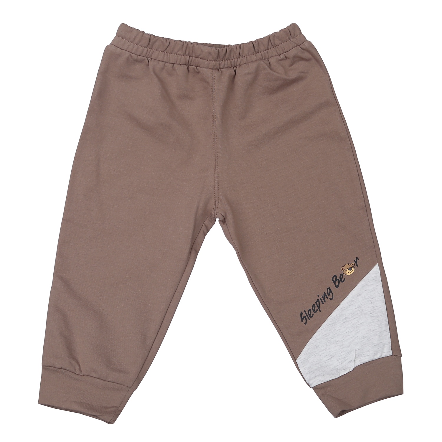 Bộ quần áo dài tay cho bé trai KisPlaza in hình gấu VY23T (Xám Nâu) hình 6