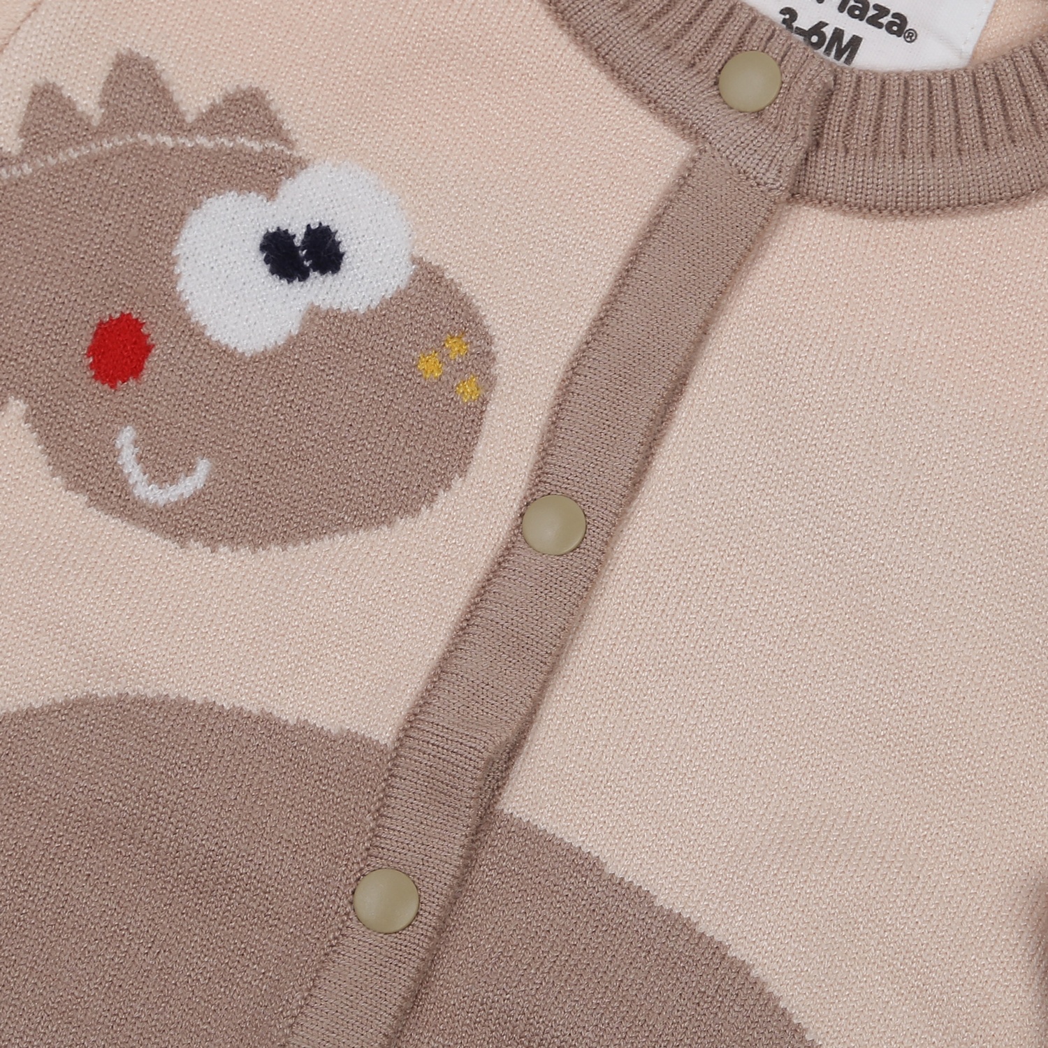 Bộ quần áo len cài giữa bé trai KidsPlaza in khủng long HN23D (Nâu) hình 4