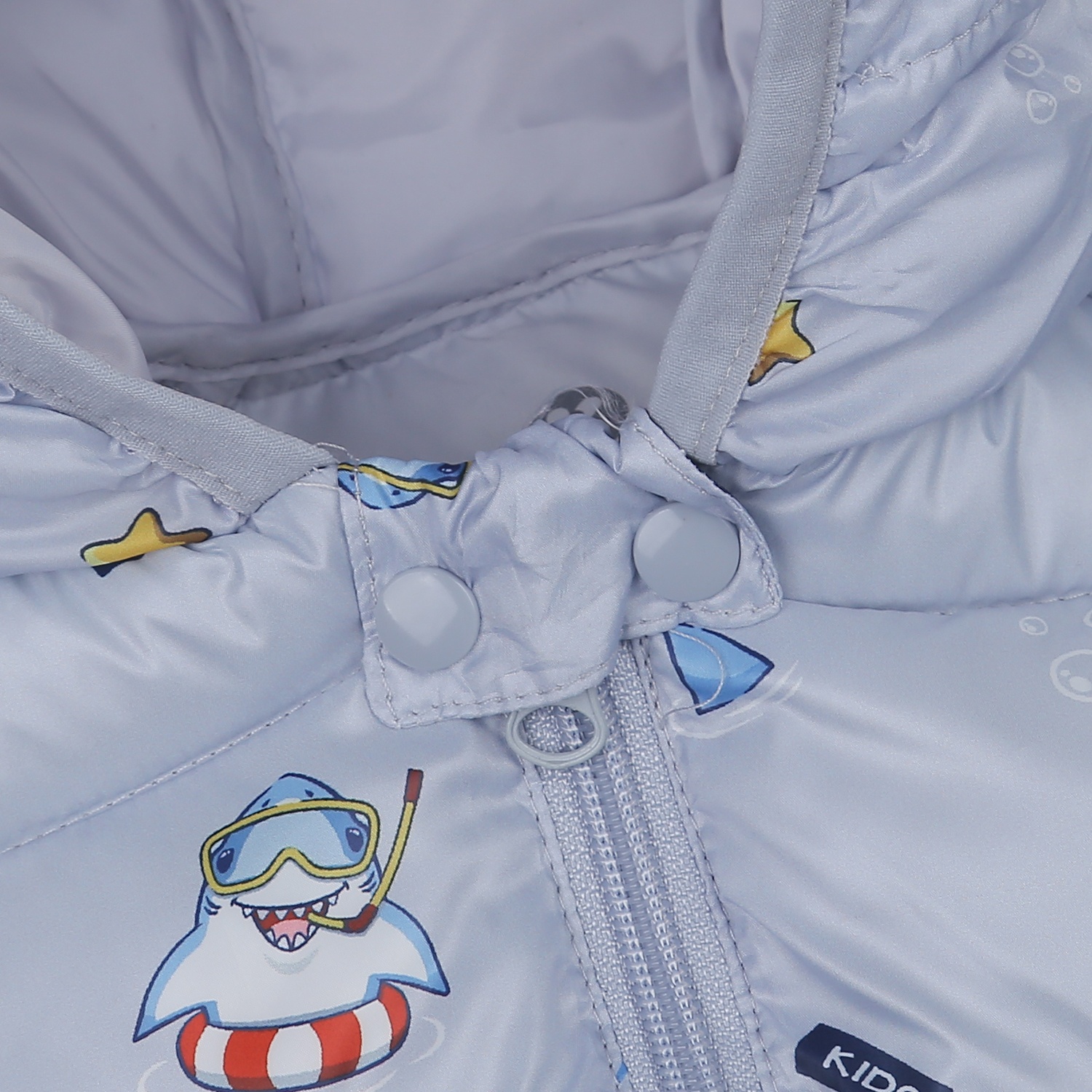 Áo khoác bé trai KidsPlaza in cá mập (Xám) hình 2