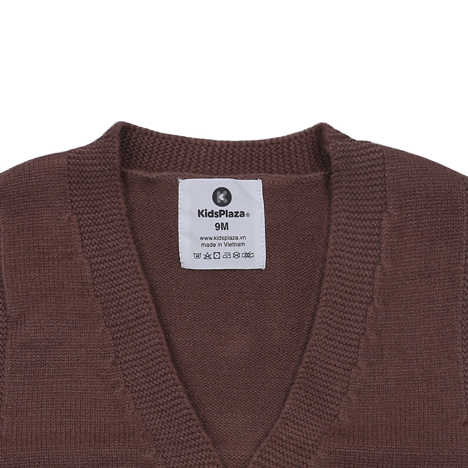 Áo len gile bé trai KidsPlaza cúc tàu HN23D (Nâu) 