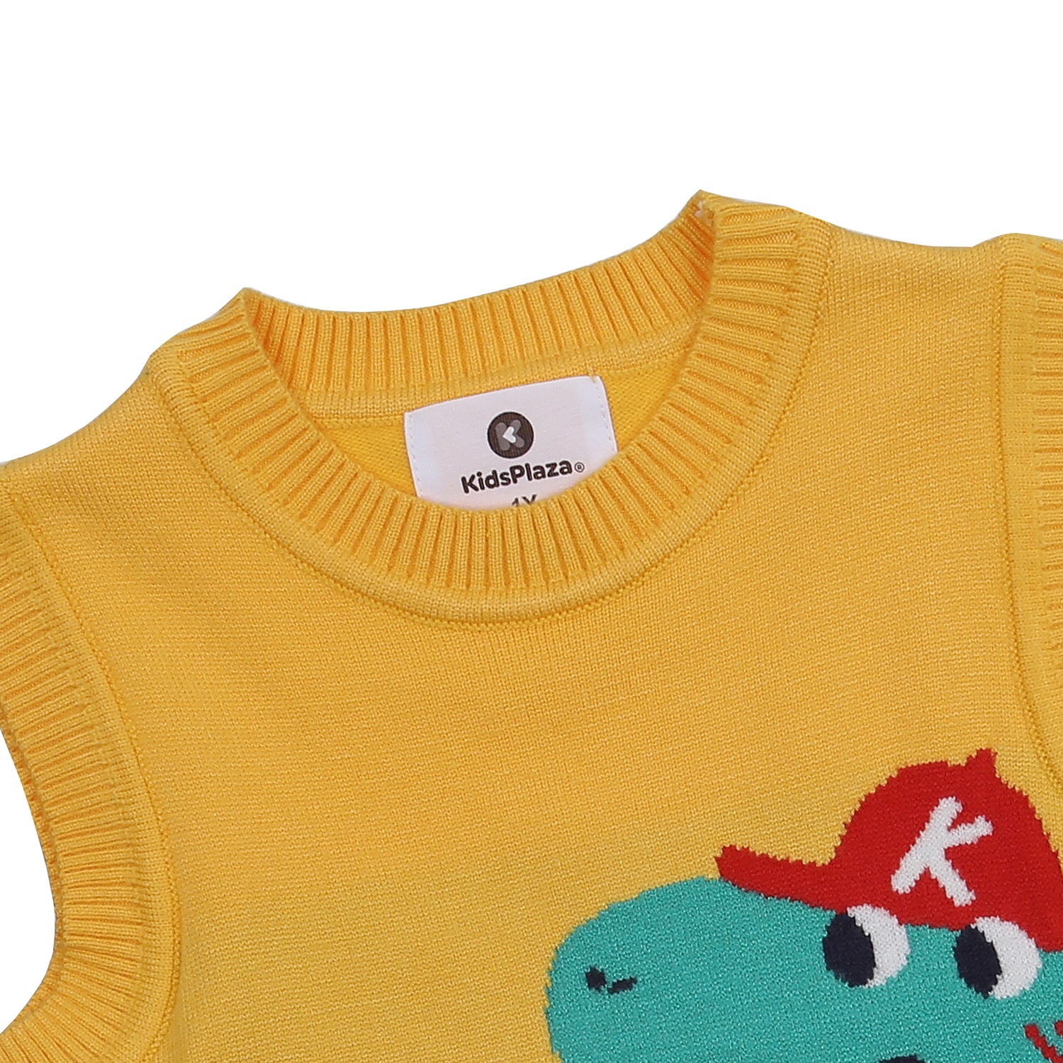 Áo len gile bé trai KidsPlaza in khủng long HN23D (Vàng) hình 2