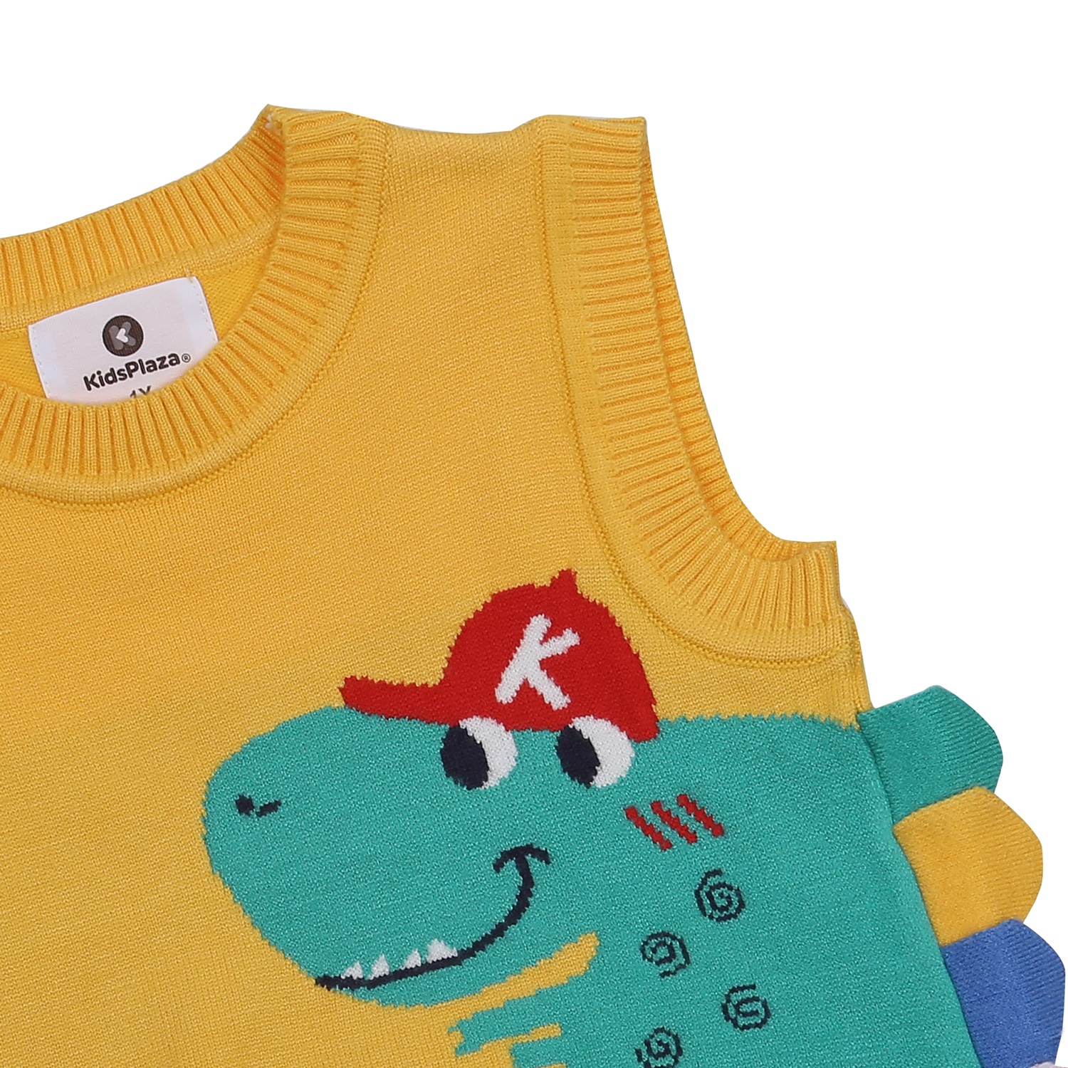 Áo len gile bé trai KidsPlaza in khủng long HN23D (Vàng) hình 3