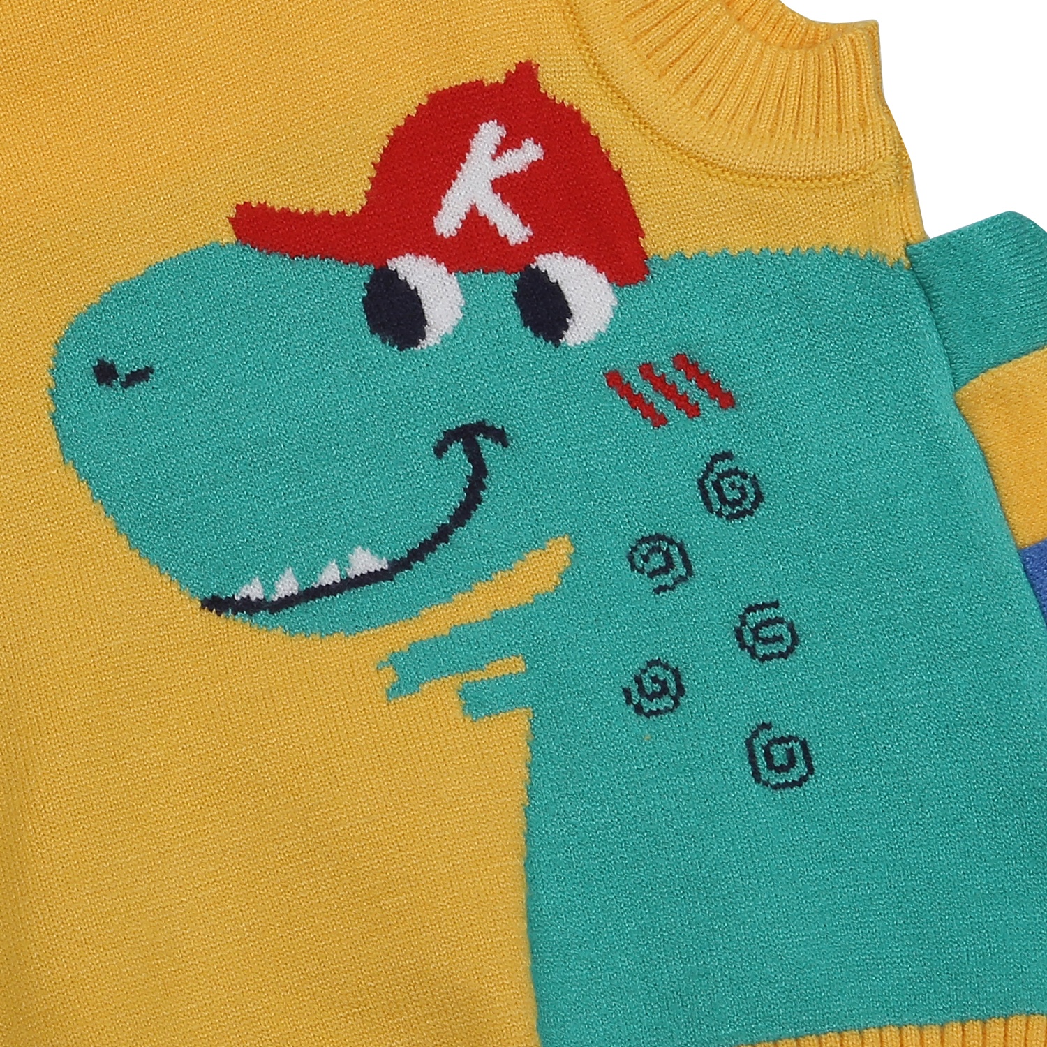 Áo len gile bé trai KidsPlaza in khủng long HN23D (Vàng) hình 4