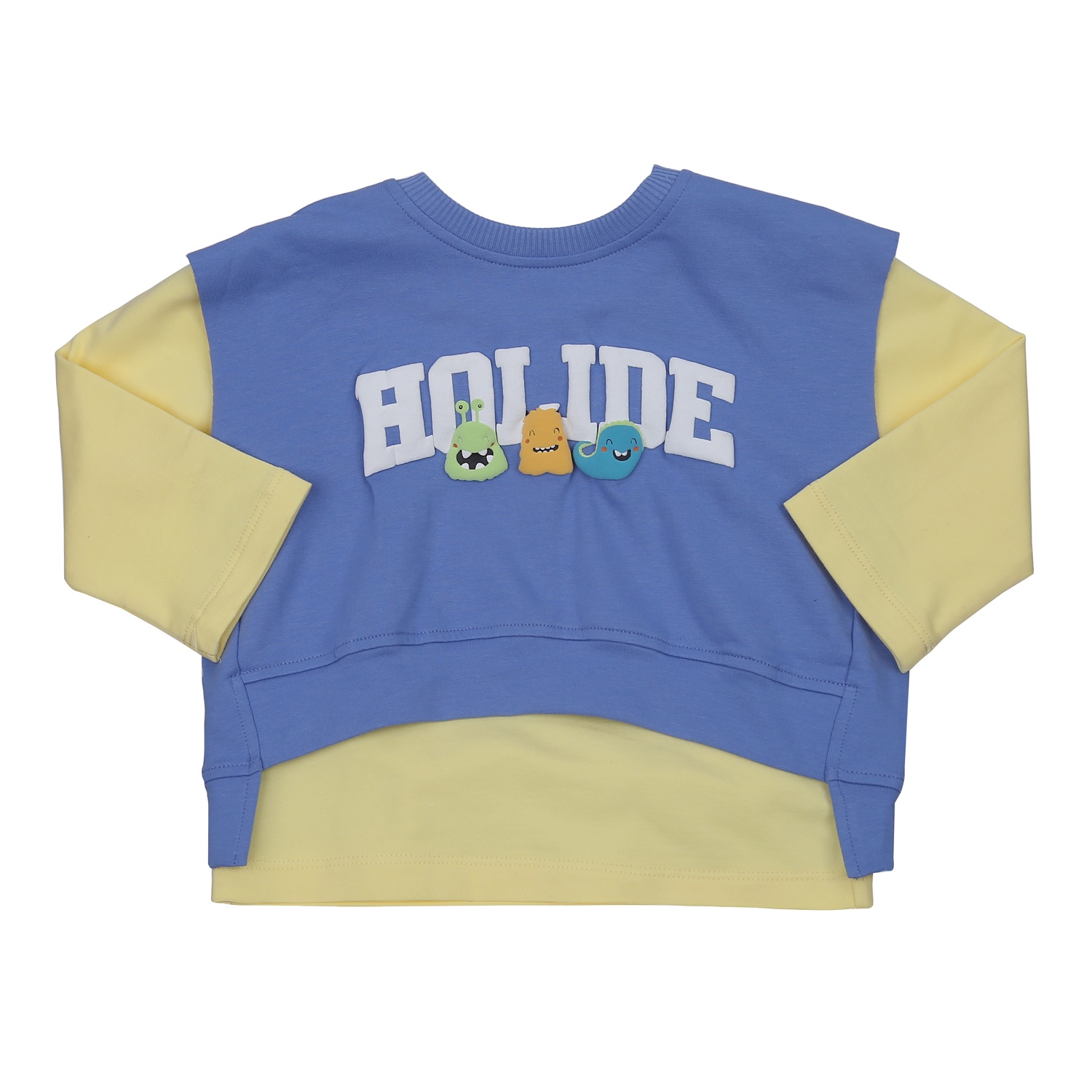 Bộ quần áo dài tay bé trai KidsPlaza in Holide TT23T (Xanh xám)