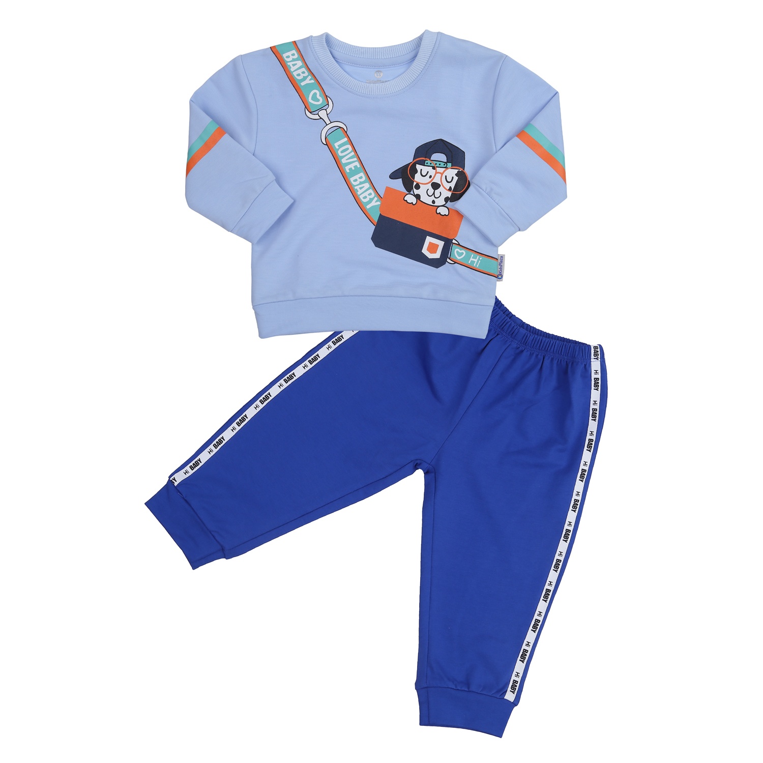 Bộ thời trang bé trai dài tay KidsPlaza in gấu TT23T (Xanh)