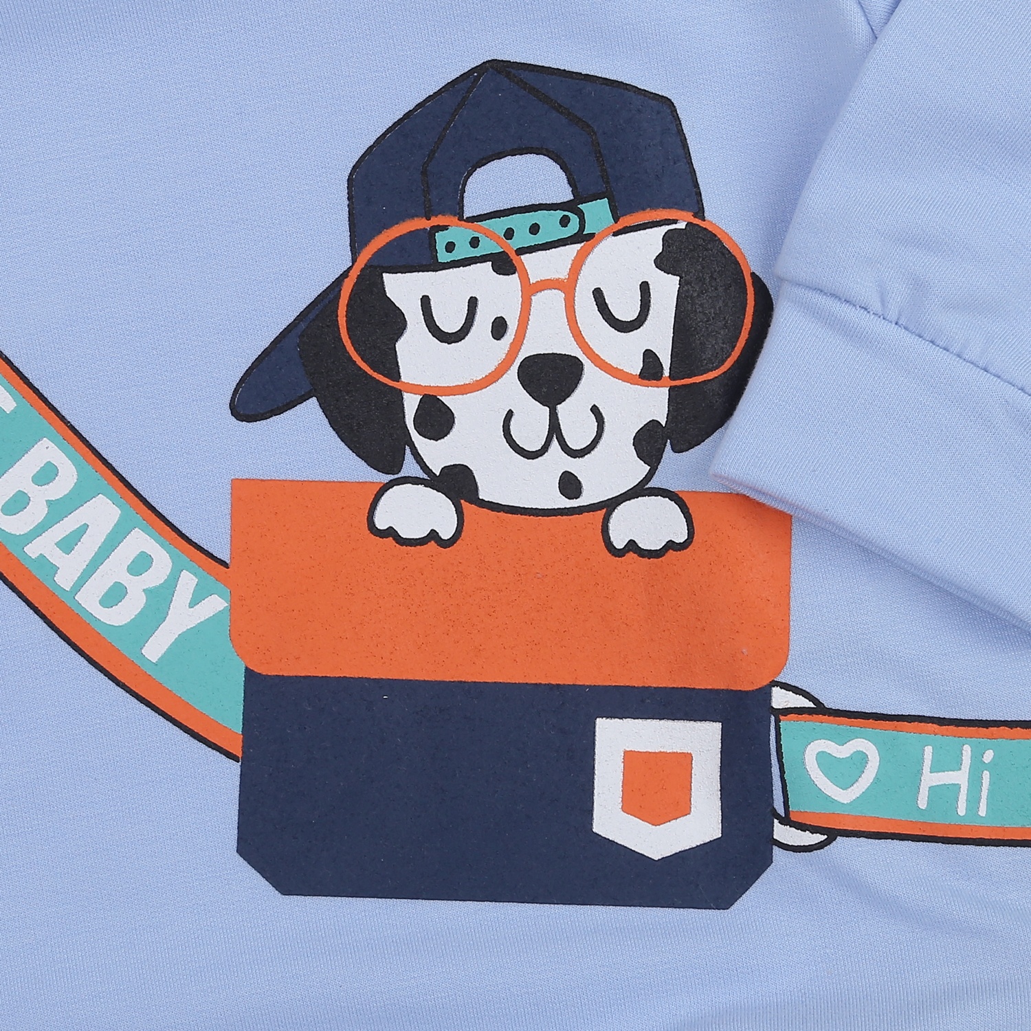 Bộ thời trang bé trai dài tay KidsPlaza in gấu TT23T (Xanh) Họa tiết đáng yêu