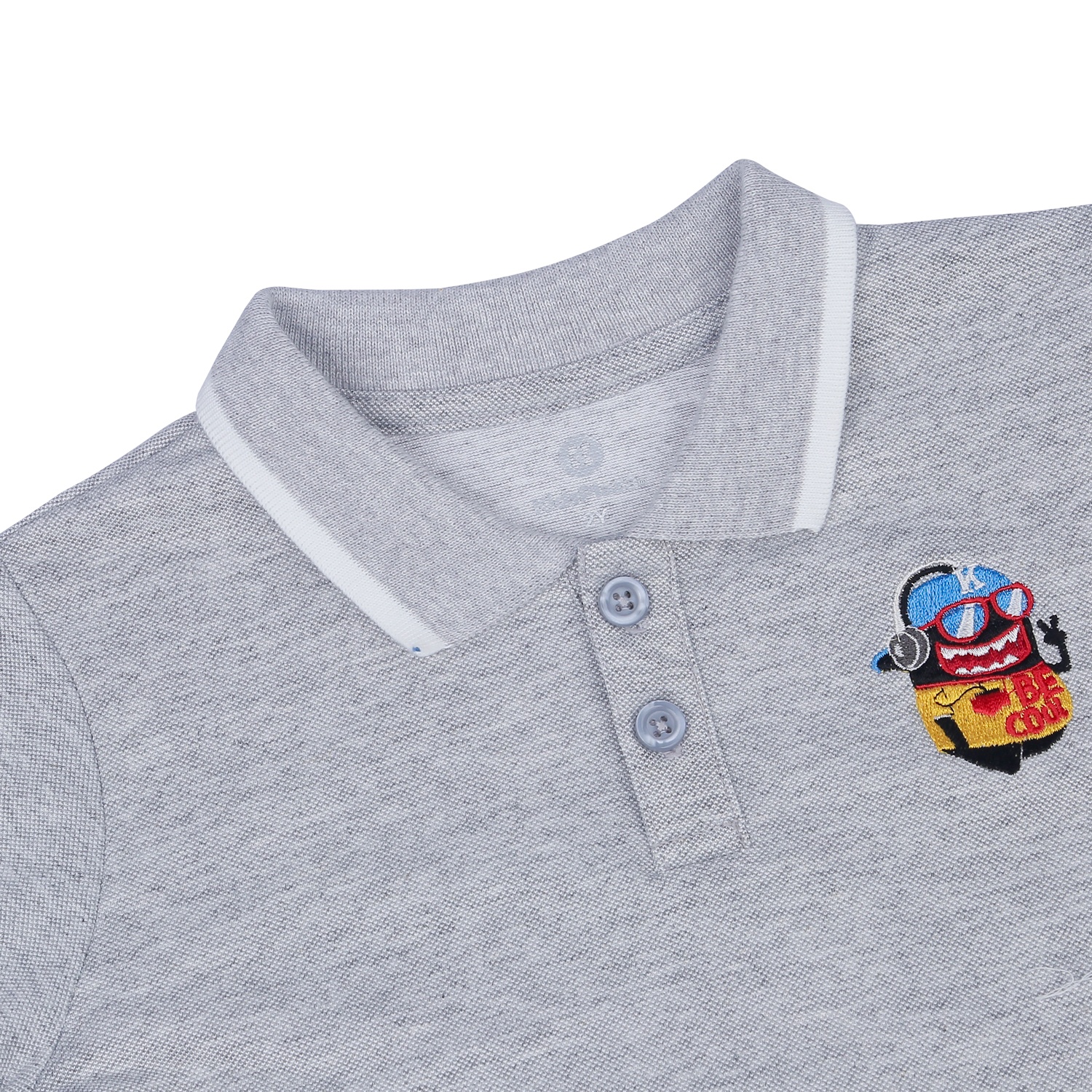 Áo polo bé trai KidsPlaza thêu Minion HN23H (Ghi) hình 2