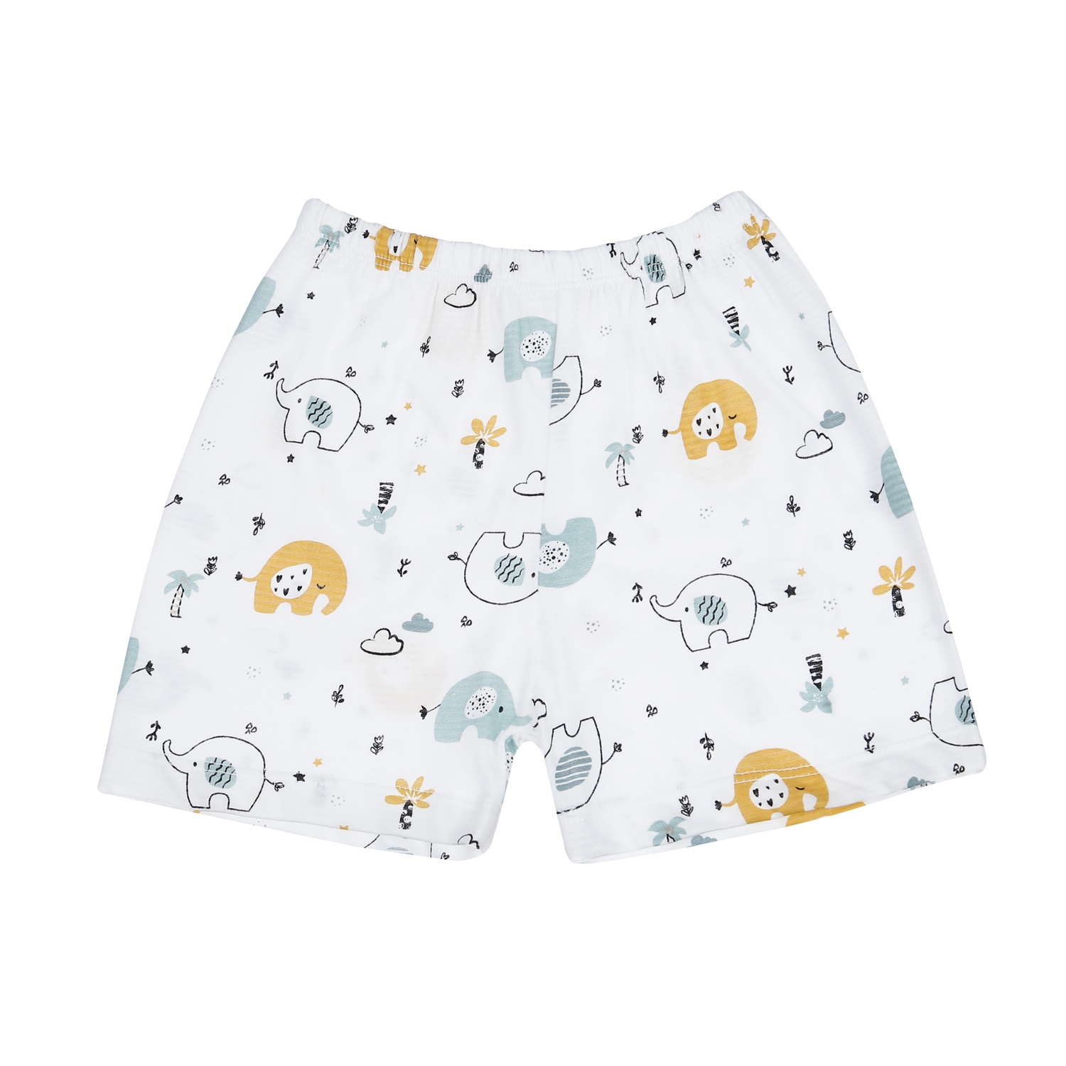 Bộ quần áo ba lỗ bé trai KidsPlaza kẻ in voi M23H (Trắng)  hình 4