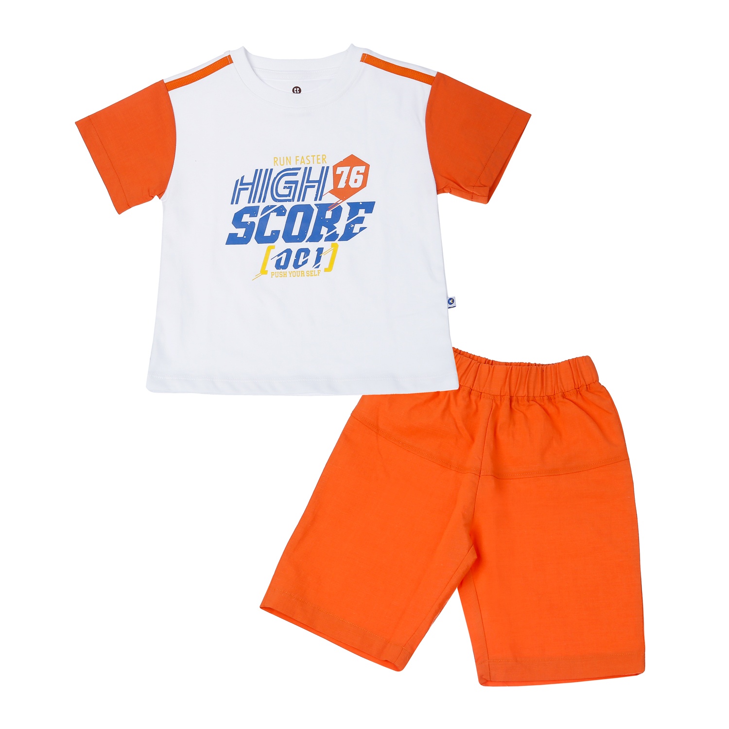 Bộ bé trai KidsPlaza in High Score HN23H (Trắng Cam) hình 1