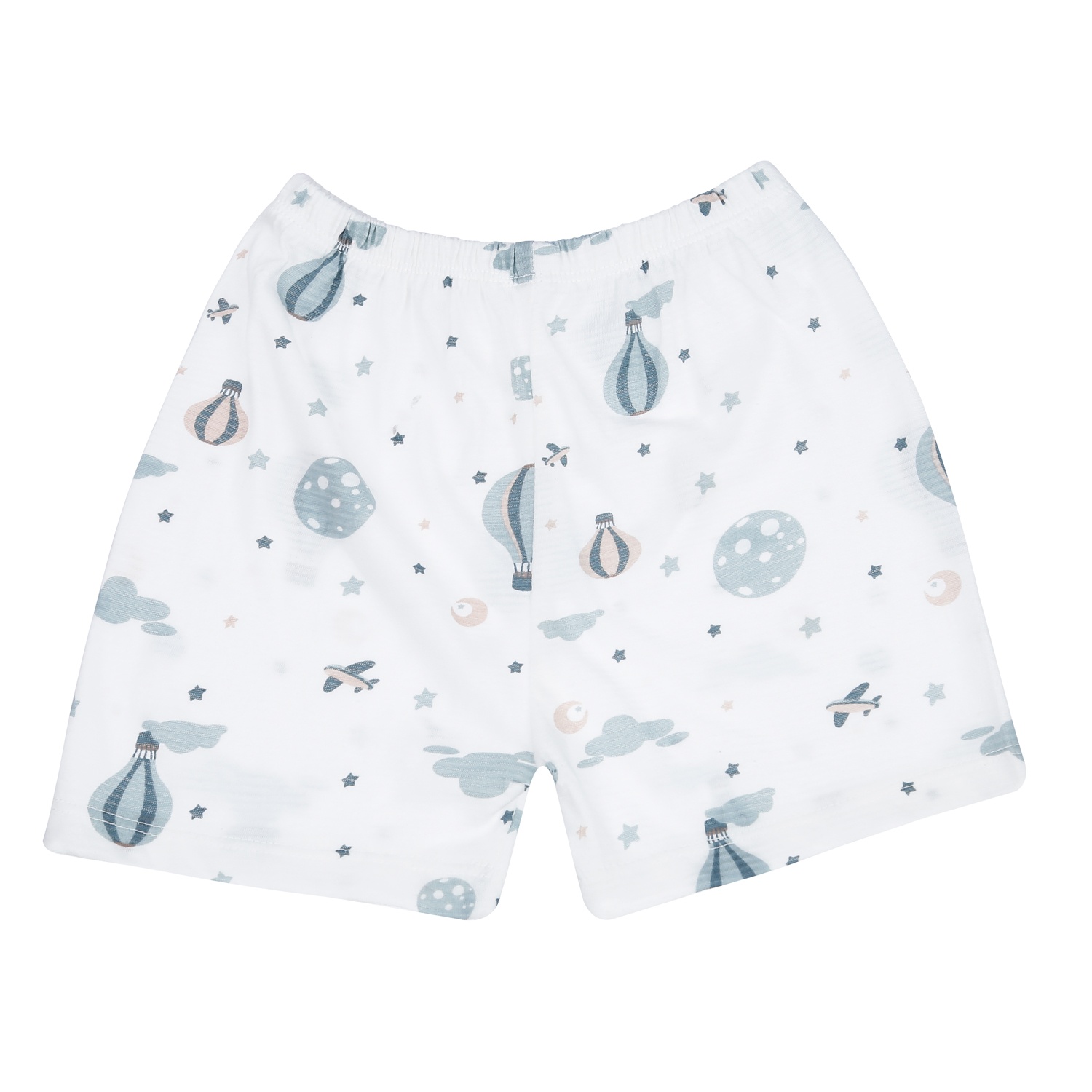 Bộ quần áo ba lỗ bé trai KidsPlaza kẻ in Baloon M23H (Trắng) hình 4