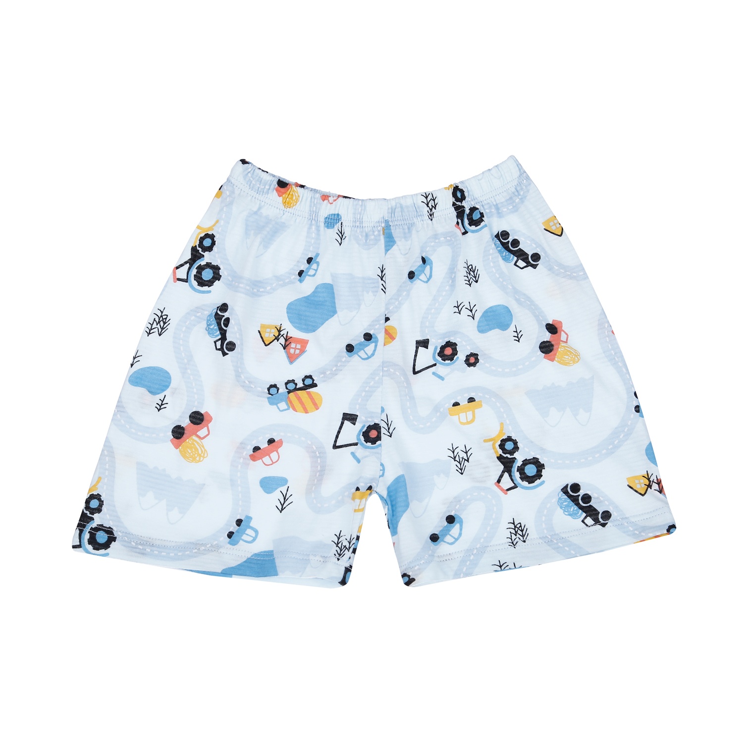 Bộ quần áo ba lỗ bé trai KidsPlaza kẻ in ô tô M23H (Xanh) hình 4