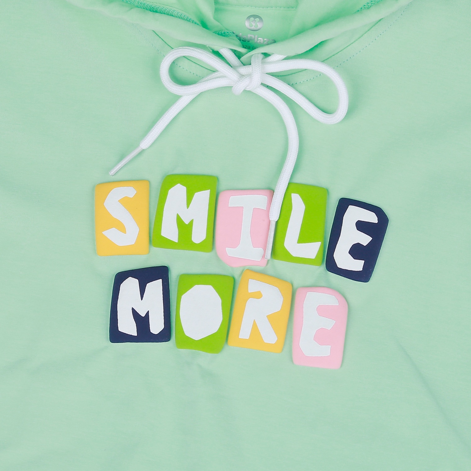 Bộ quần áo bé gái cộc tay KidsPlaza in Smile More TT23H (Xanh) hình 3