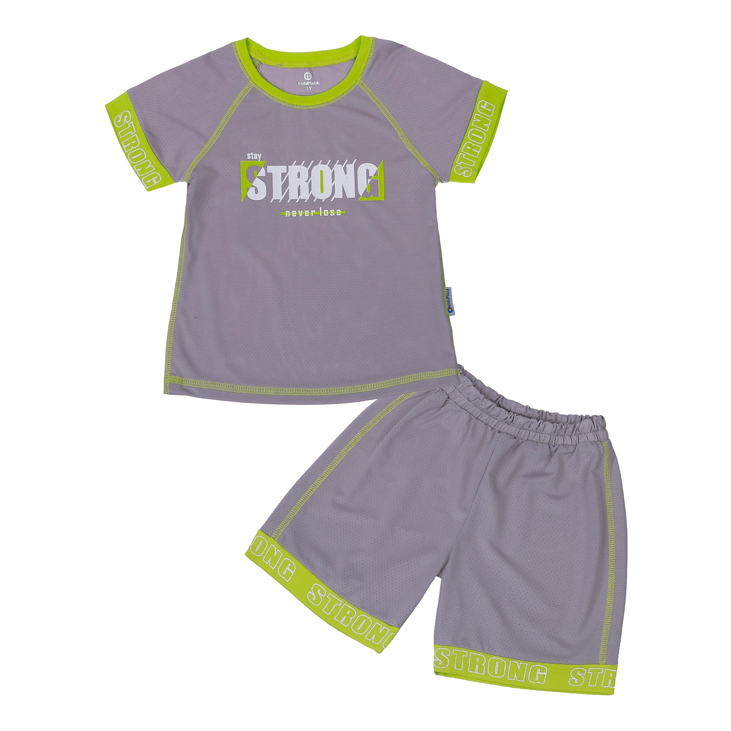 Bộ quần áo cộc tay KidsPlaza activestrong VY23H (Xám)