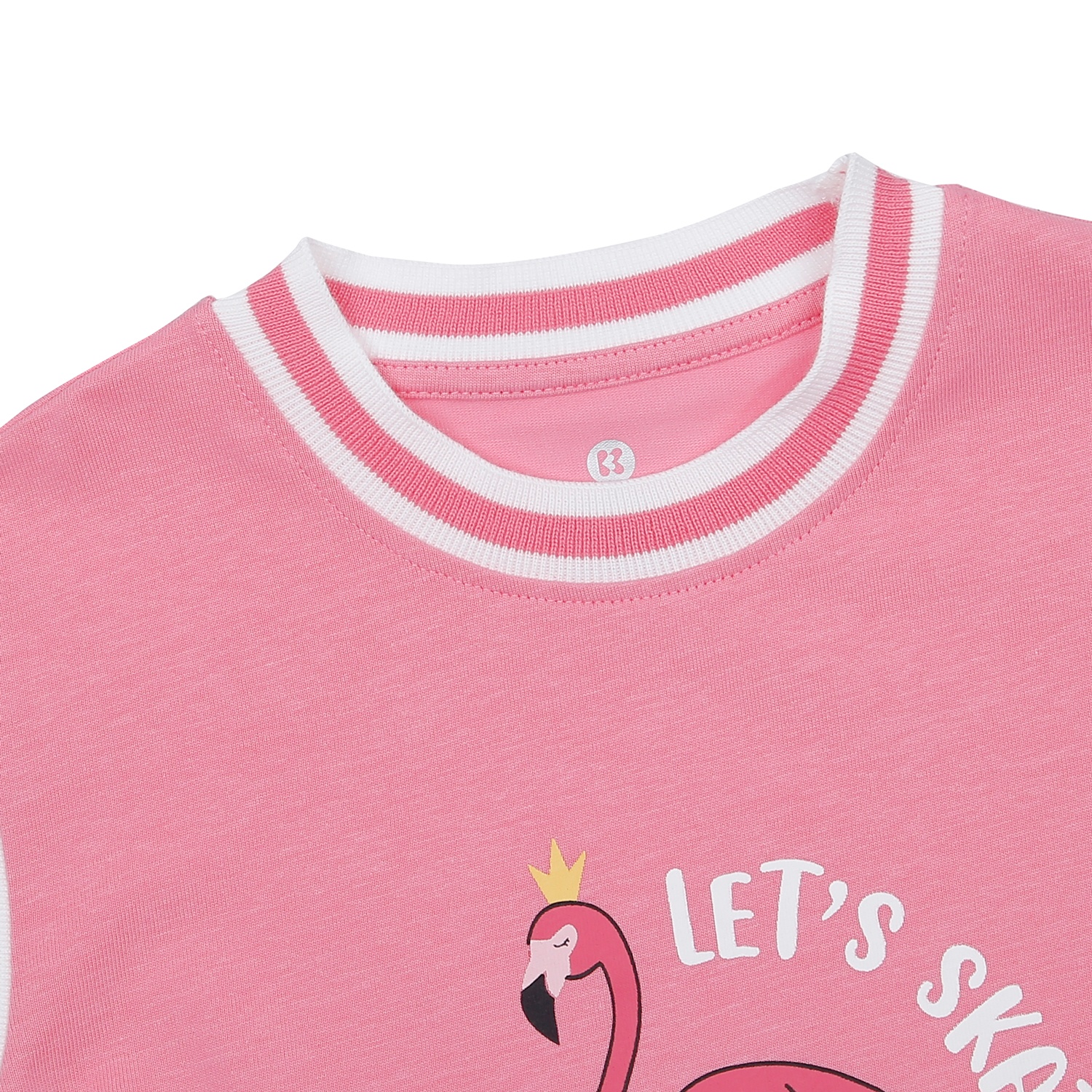 Bộ quần áo cộc tay KidsPlaza in hồng hạc (Hồng) HN23H hình 2