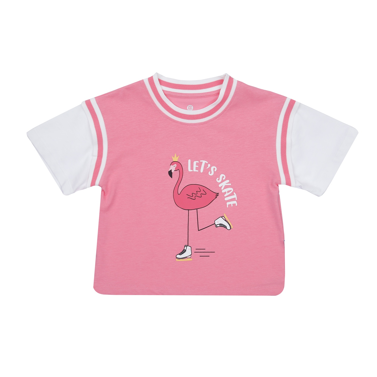 Bộ quần áo cộc tay KidsPlaza in hồng hạc (Hồng) HN23H hình 3