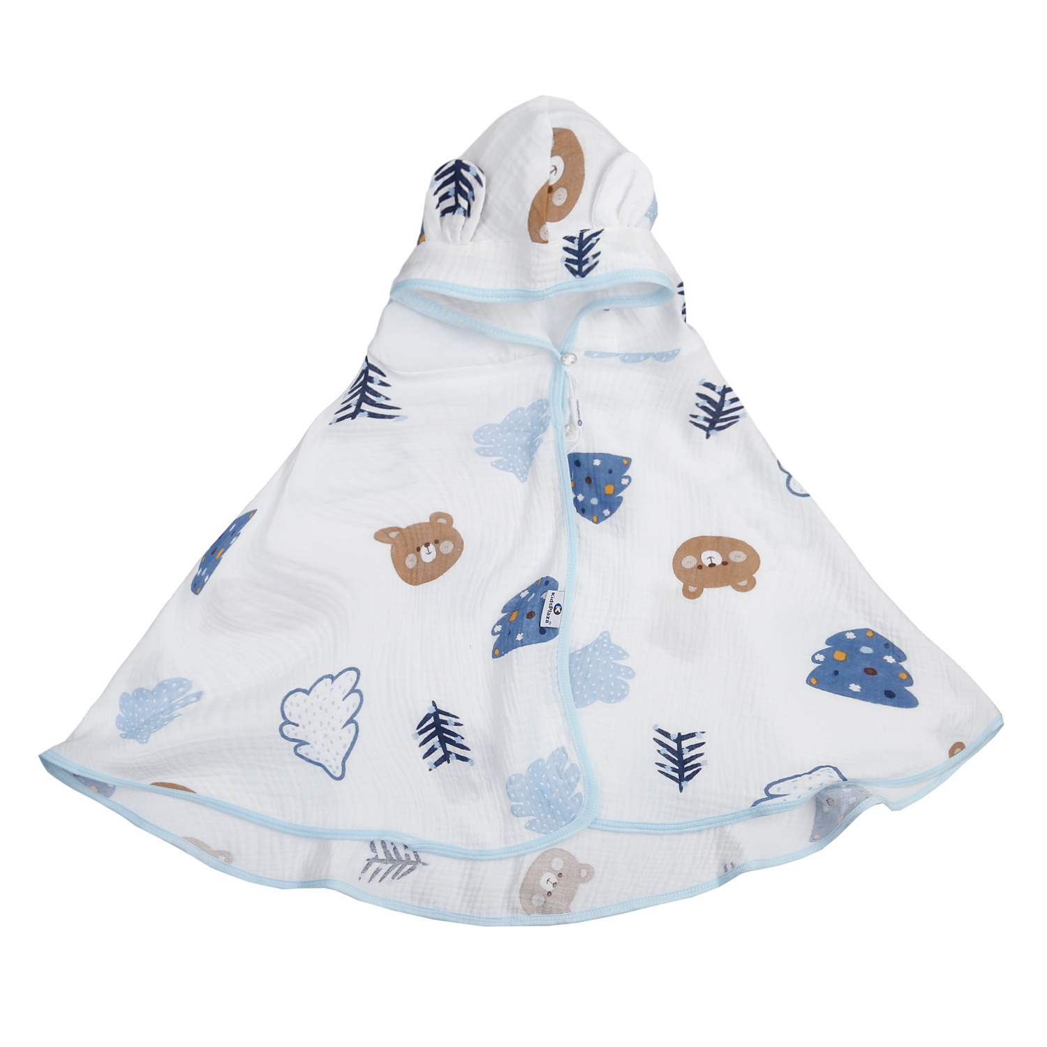 Áo choàng bé trai KidsPlaza in gấu TM23 (Trắng)