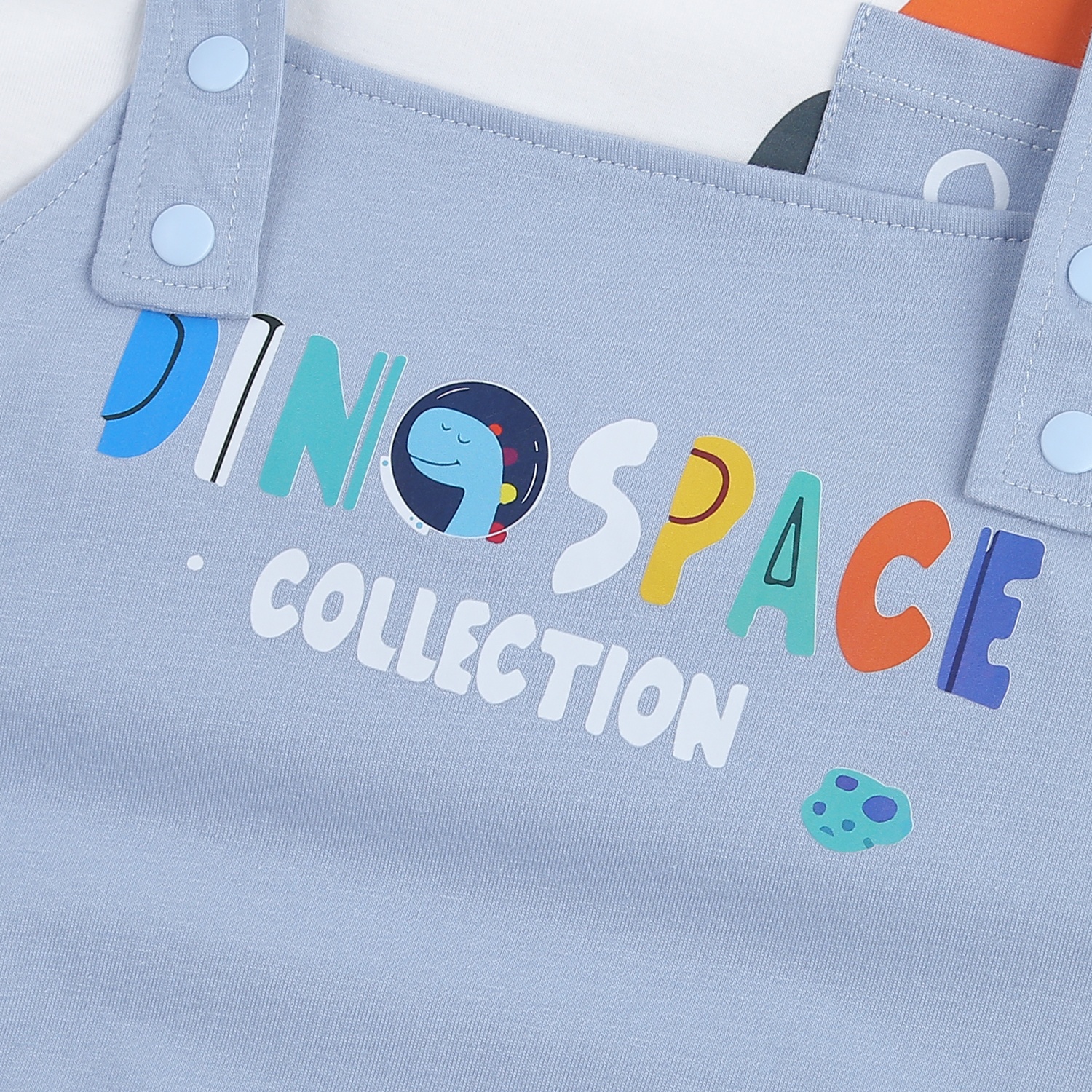 Set yếm bé trai KidsPlaza vũ trụ N24H (Trắng xanh) hình 4